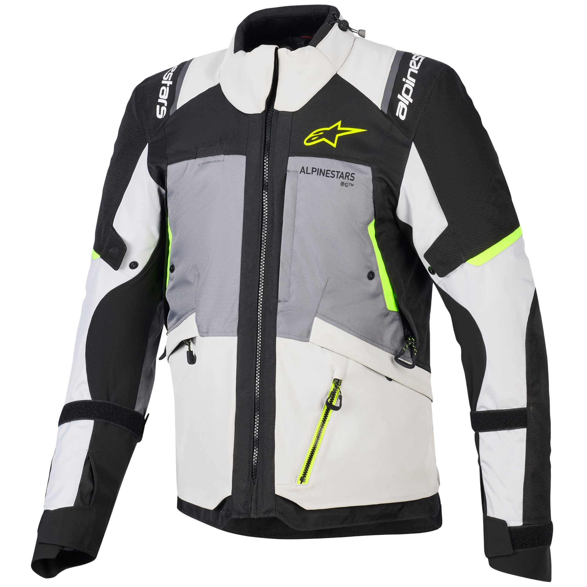 Alpinestars Alpinestars Andes V4 Drystar Textile Jacket - Dark Grey / Ice Grey / Black / Fluo Yellow
