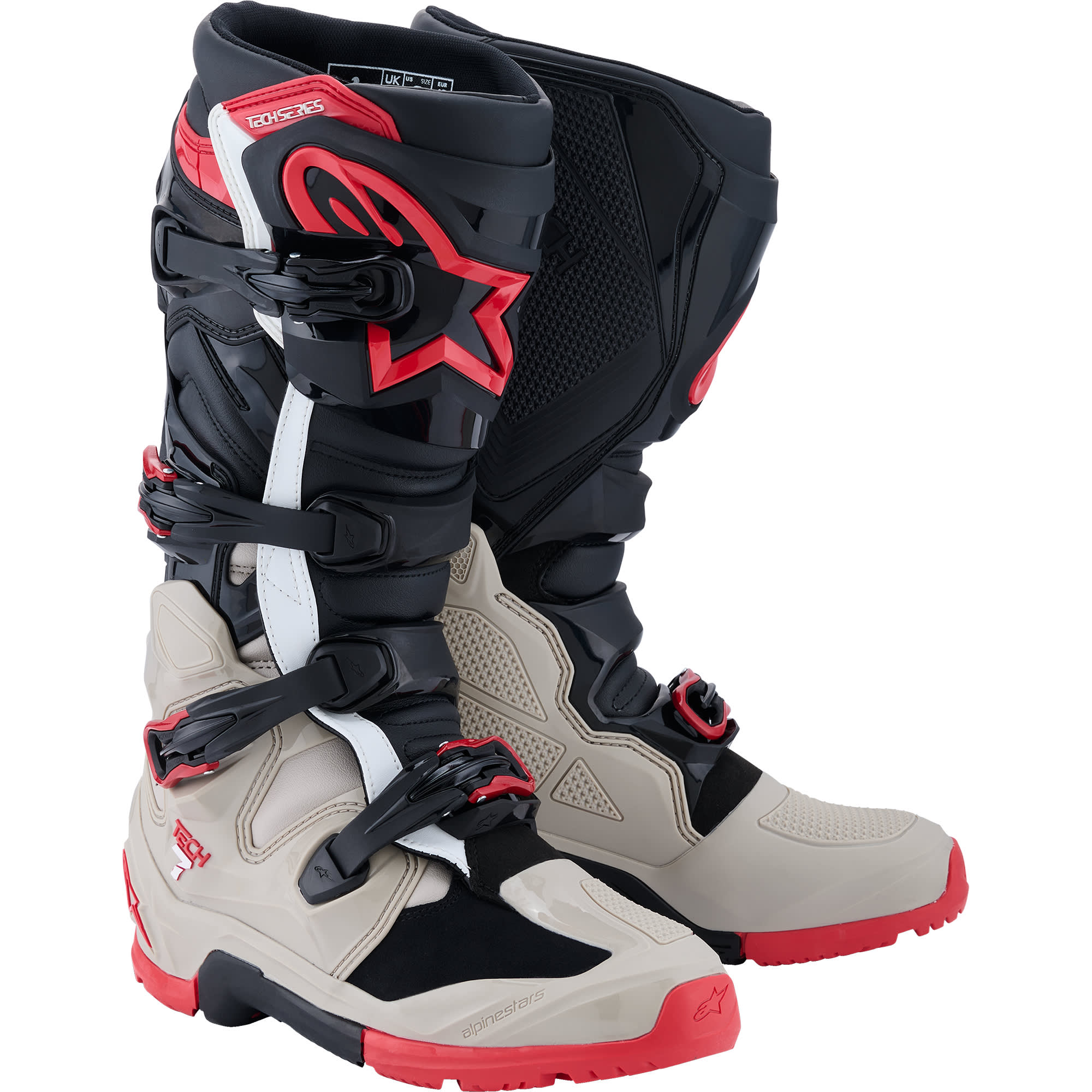 Alpinestars Alpinestars Tech 7 Enduro Boots - Black / Light Grey / Bright Red