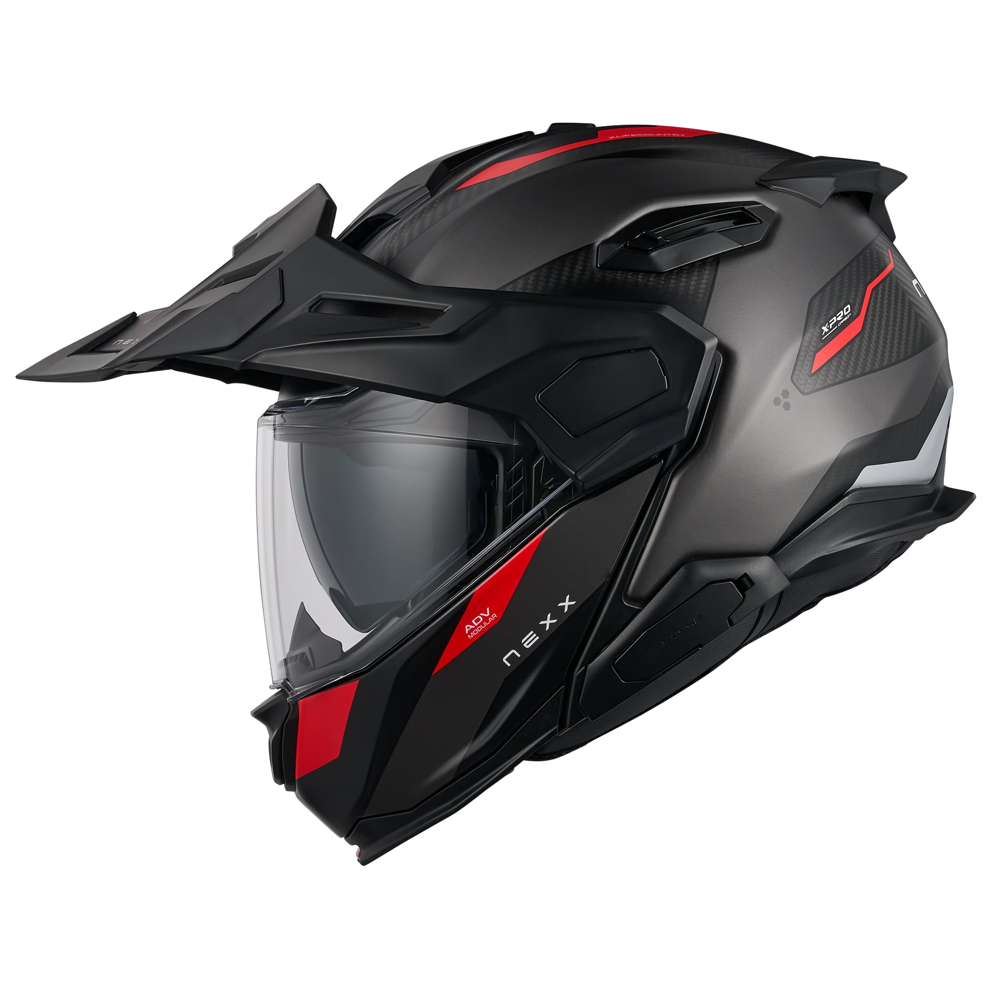 Nexx Nexx X.Lifecountry Carbon - Terra Matt Grey / Red