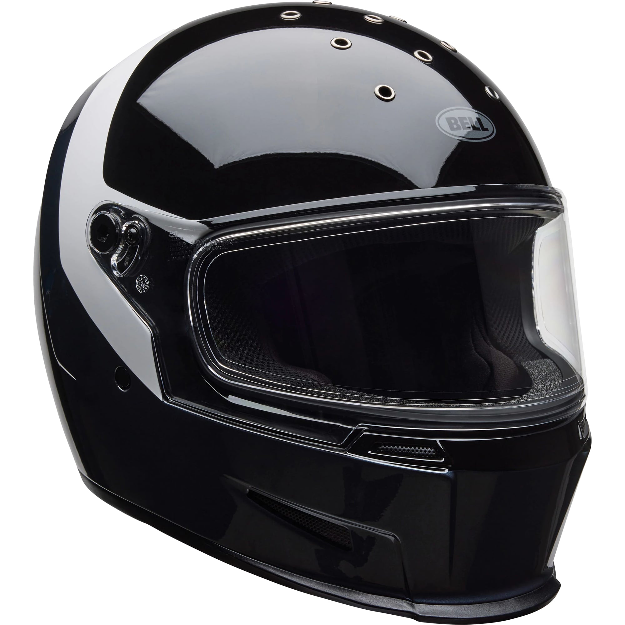 Bell Eliminator - Menace Gloss Black / White - FREE UK DELIVERY