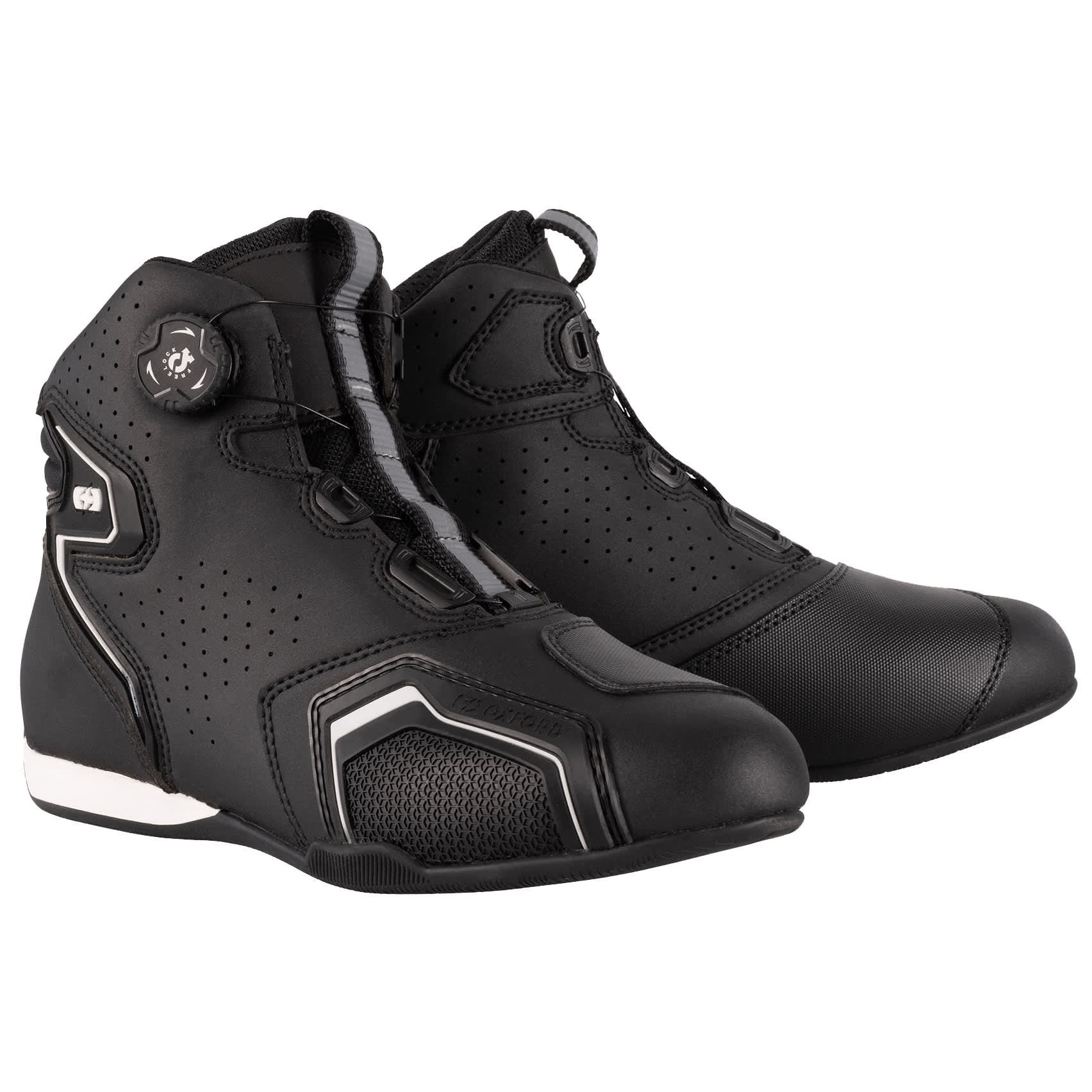 Oxford Clothing Oxford Helix Air Boots - Black / White