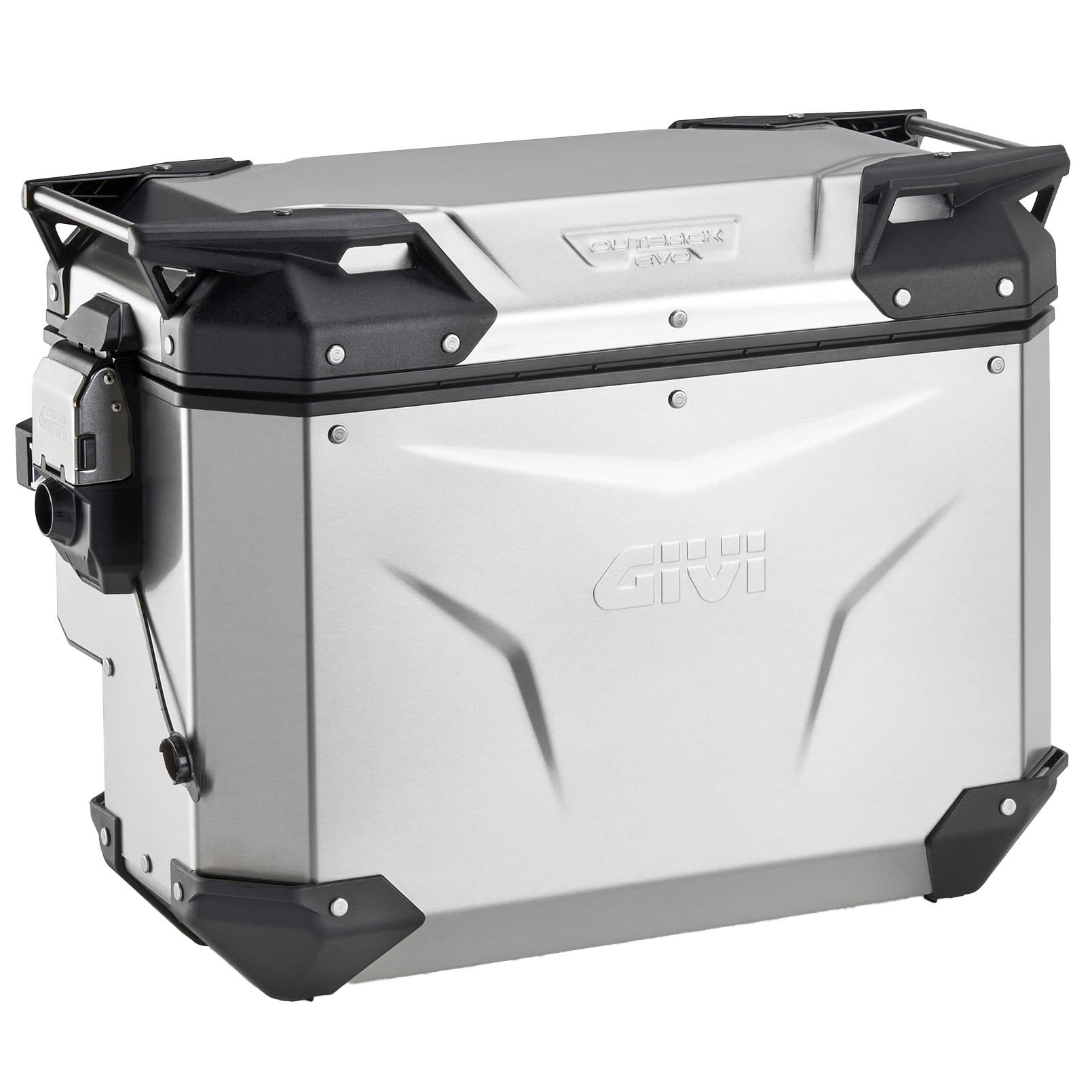 Givi Givi OBKEVS40AR RHS Trekker Outback Evo Cut-Out Pannier - Aluminium 40 Litre