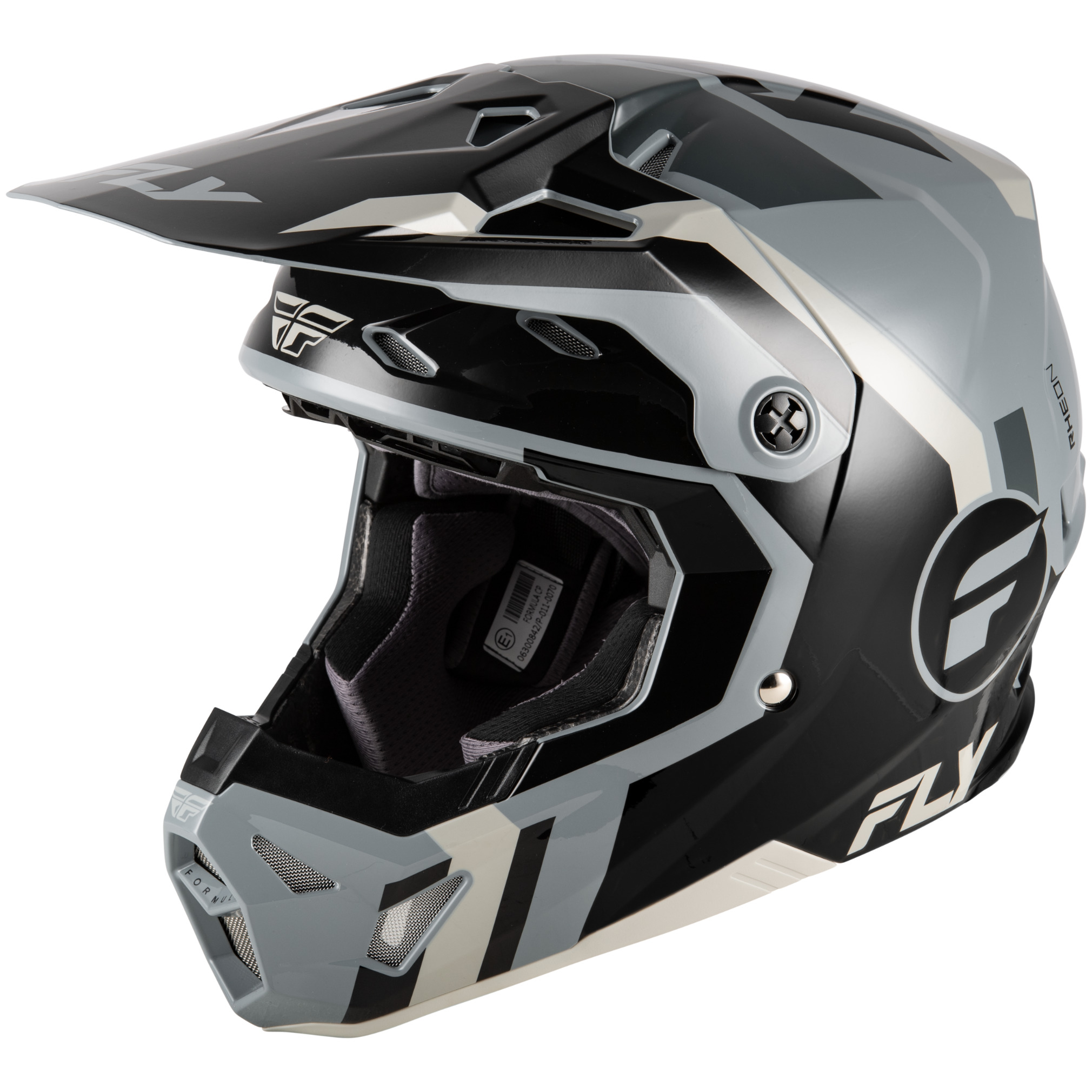 Fly Racing Cap Fly Racing Formula CP - Seal Black / Grey / Light Grey - FREE UK DELIVERY