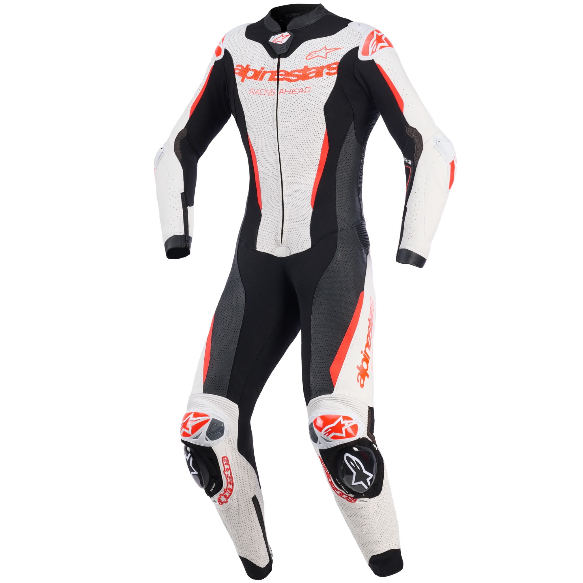 Alpinestars Alpinestars Stella GP-R7 1 Piece Leather Suit - White / Black / Fluo Red