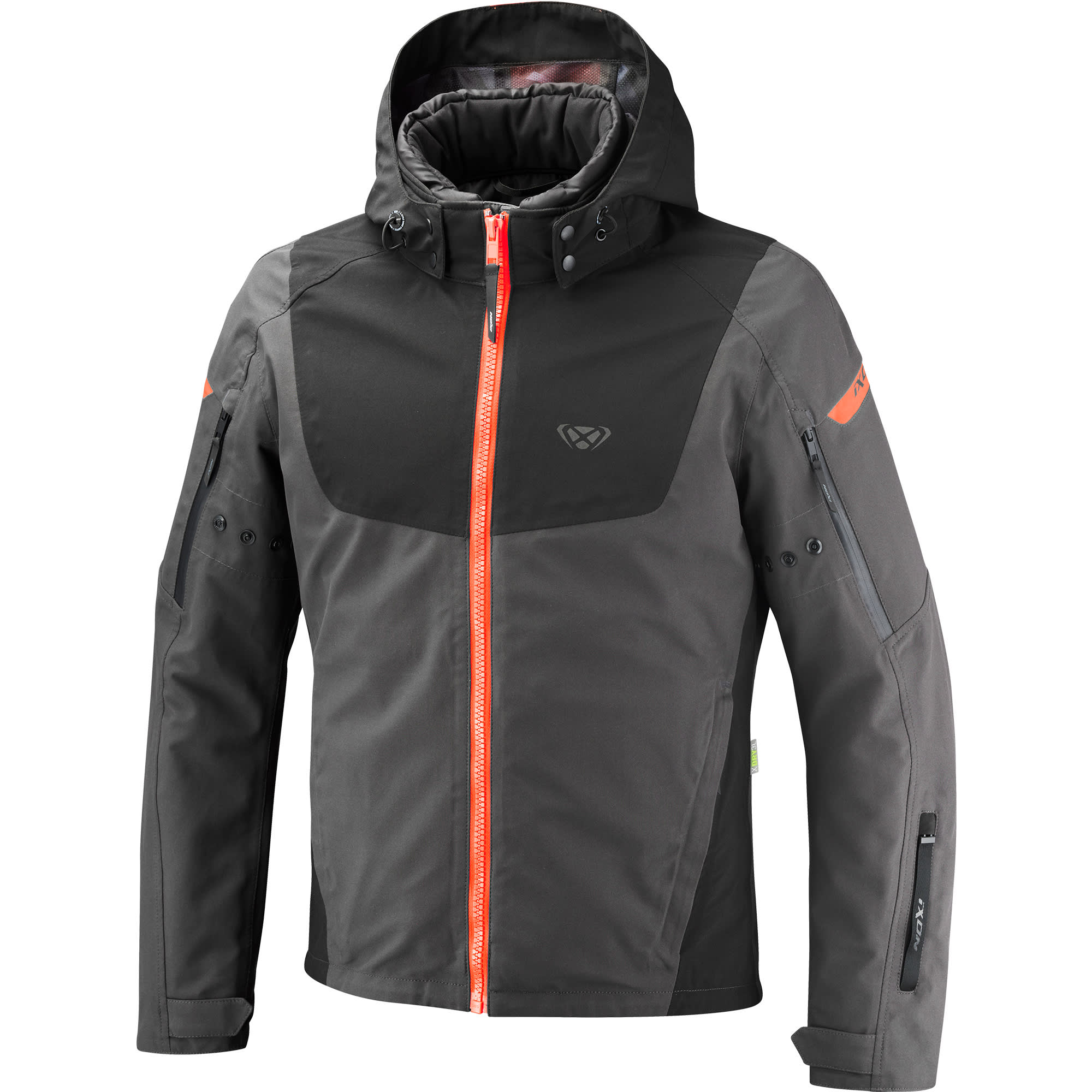 Ixon Ixon Burning Textile Jacket - Anthracite / Black / Neon Red