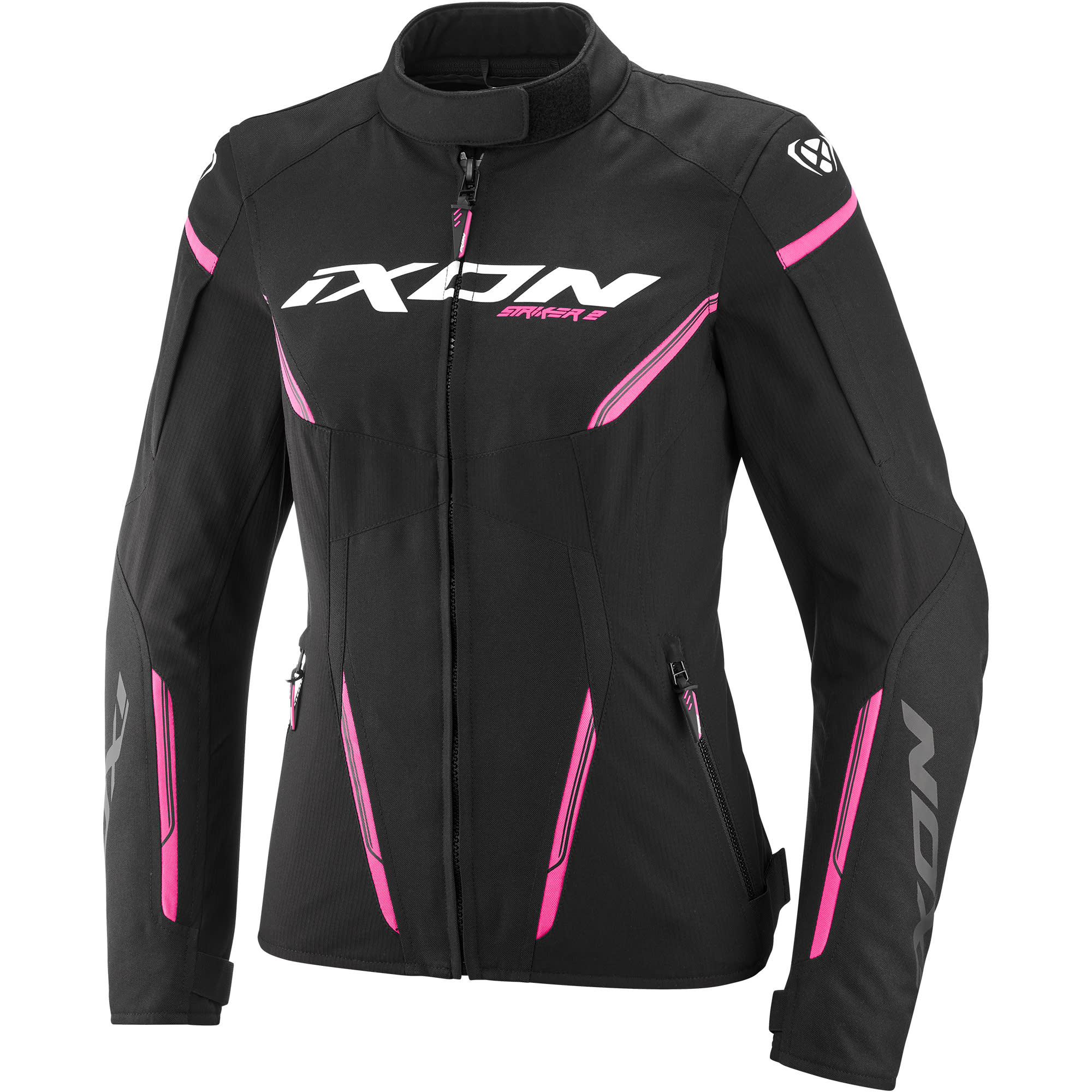 Ixon Ixon Ladies Striker 2 Textile Jacket - Black / Bright Pink
