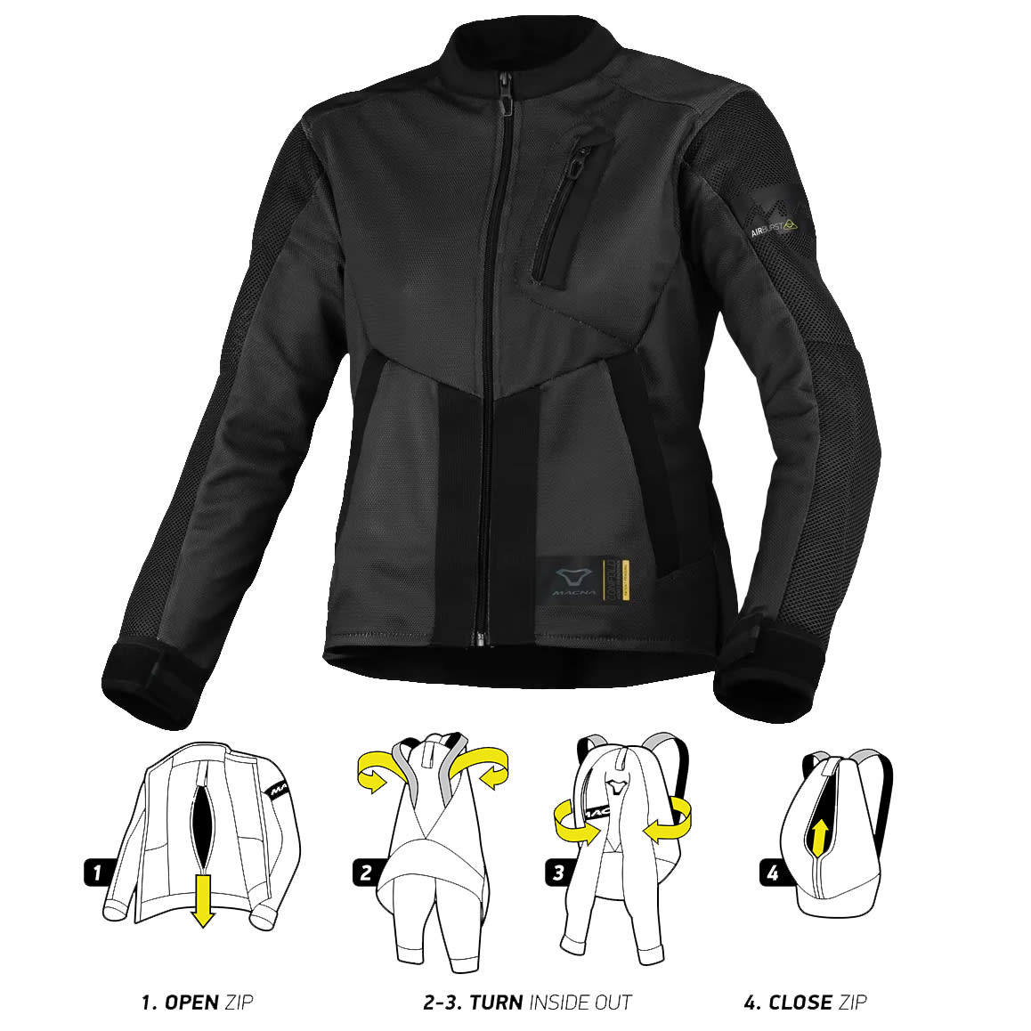 Macna Macna Ladies Torida Textile Jacket - Black