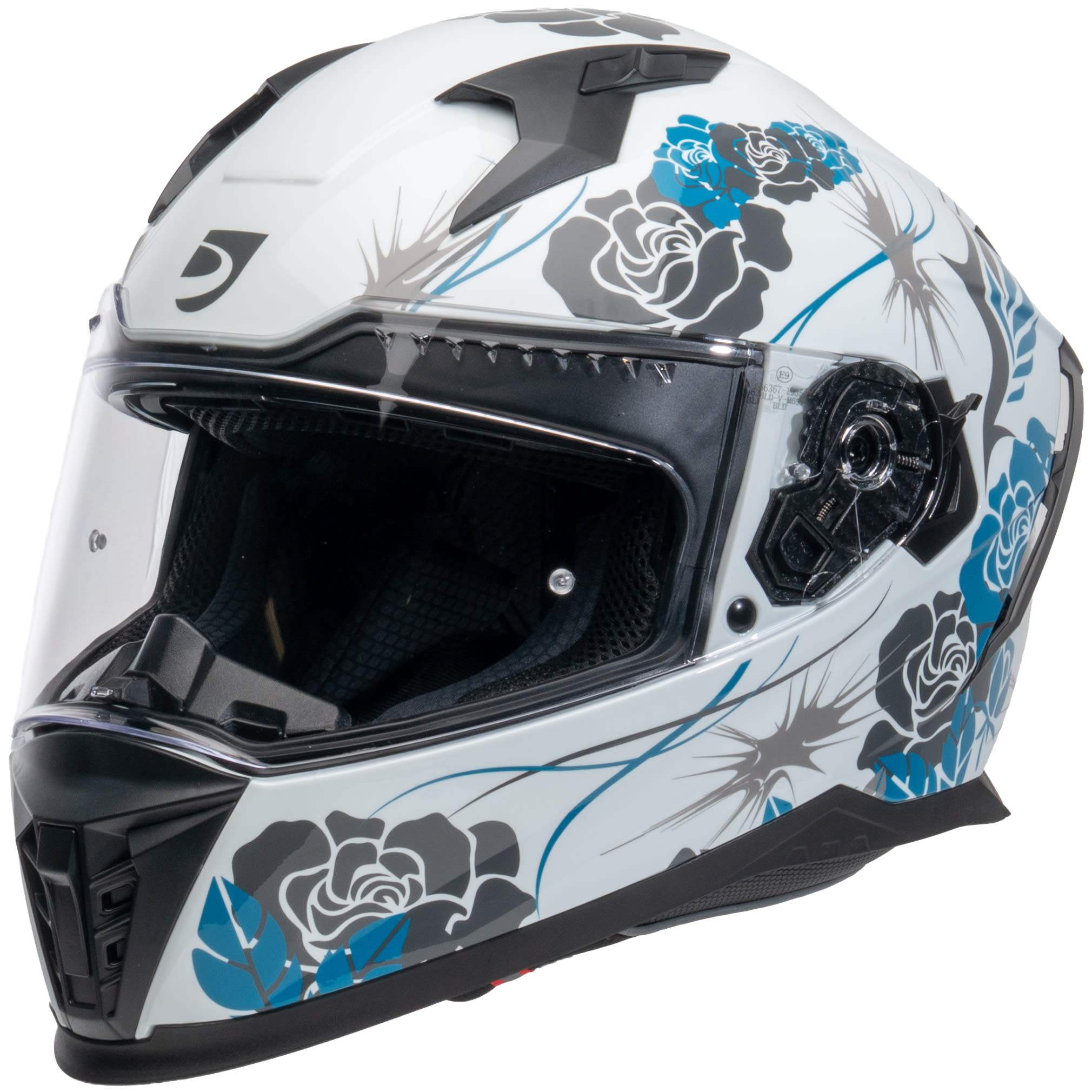 DXR Helmets DXR Eros - Feline White / Blue