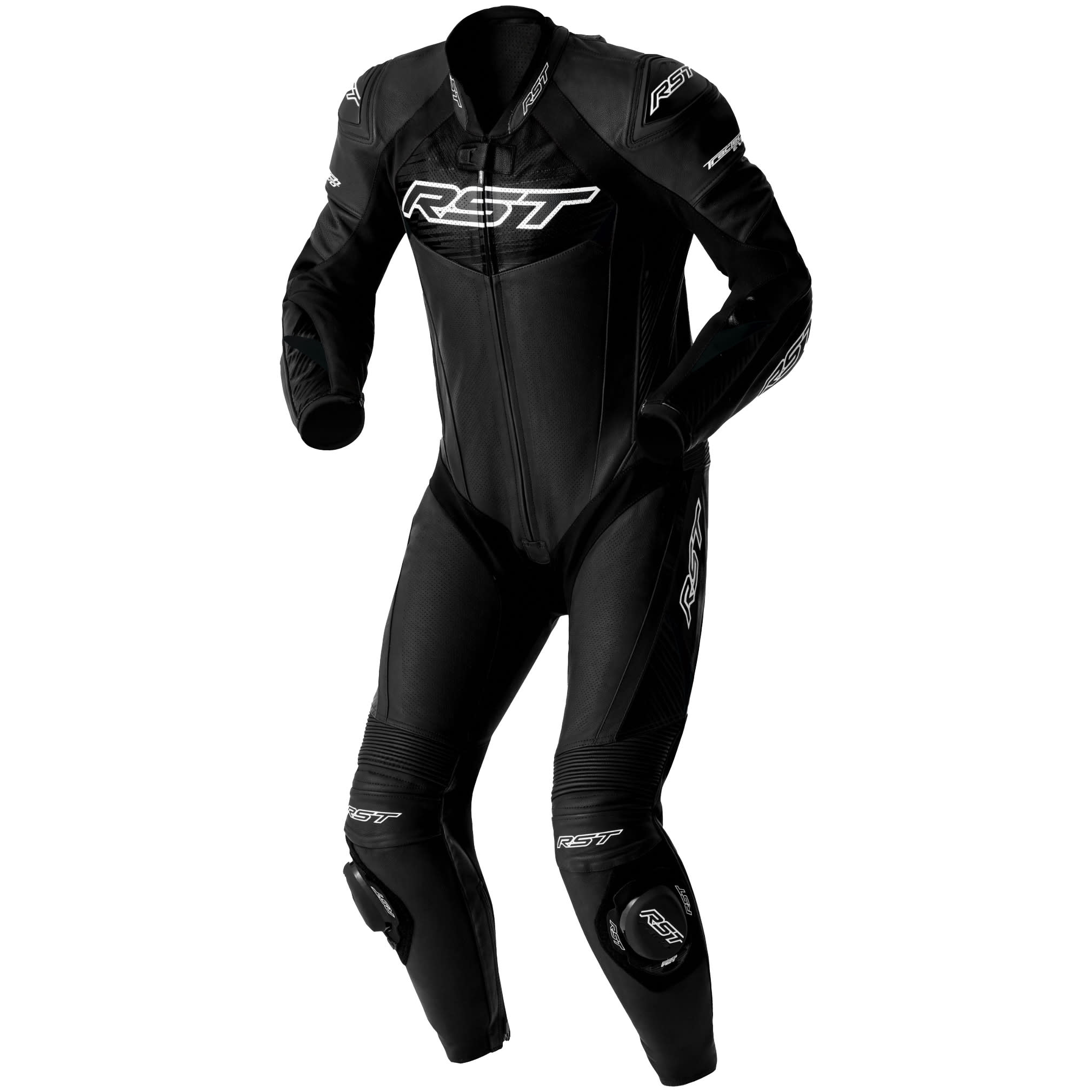 RST RST Tractech Evo D3O One Piece Leather Suit - Black / White
