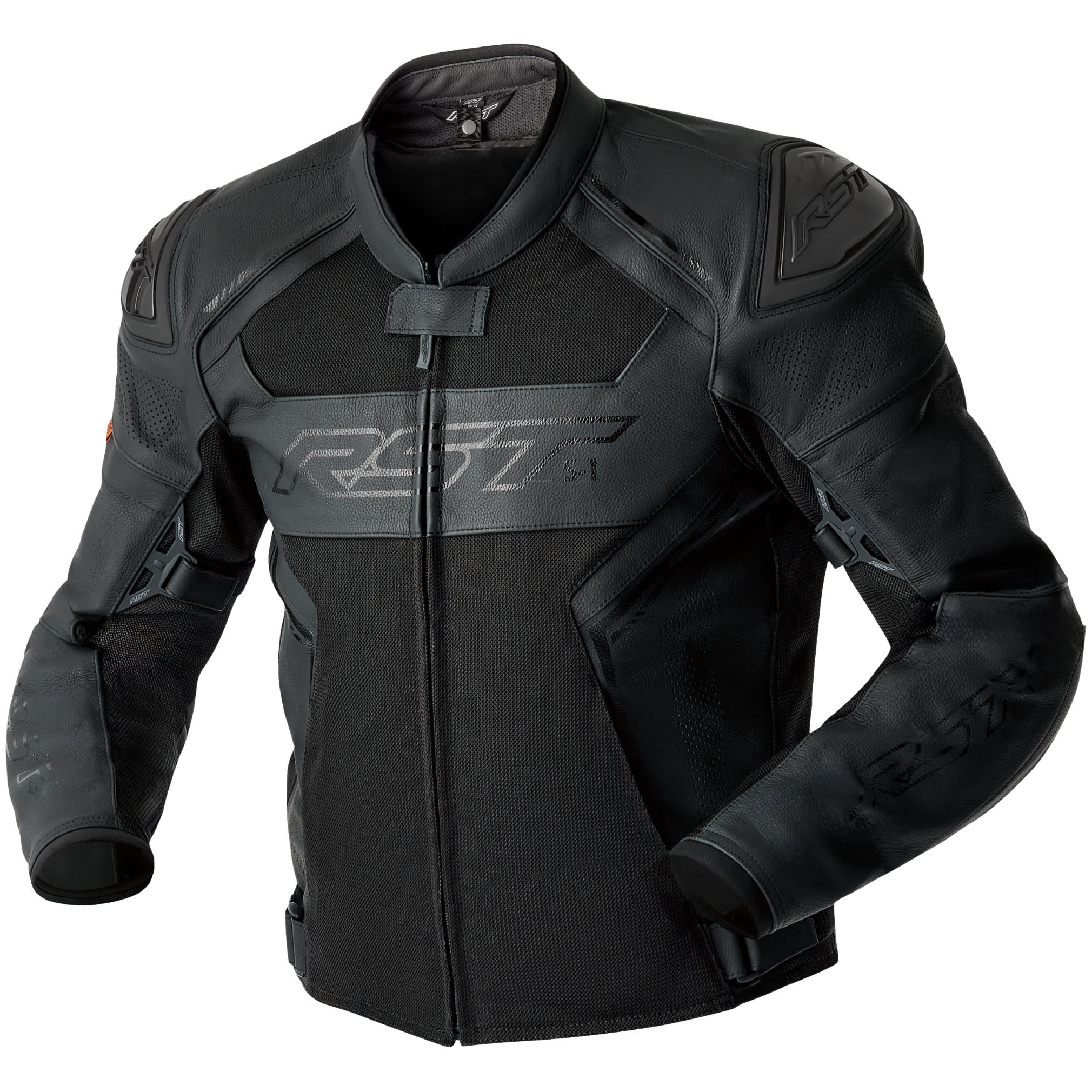 RST S1 Mesh D3O Leather Jacket - Black / Black / Black - FREE UK DELIVERY