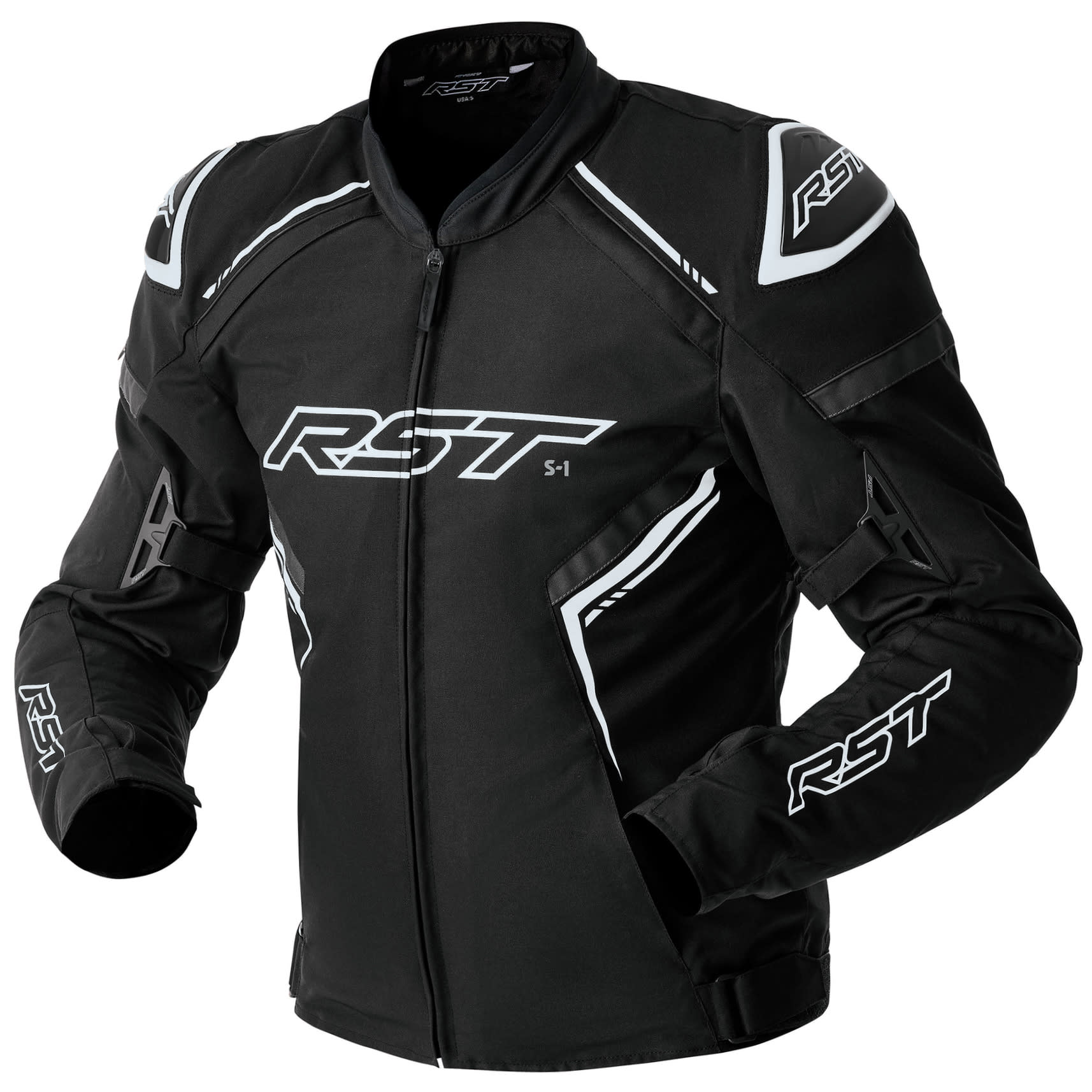 RST RST S1 D3O Textile Jacket - Black / Black / White