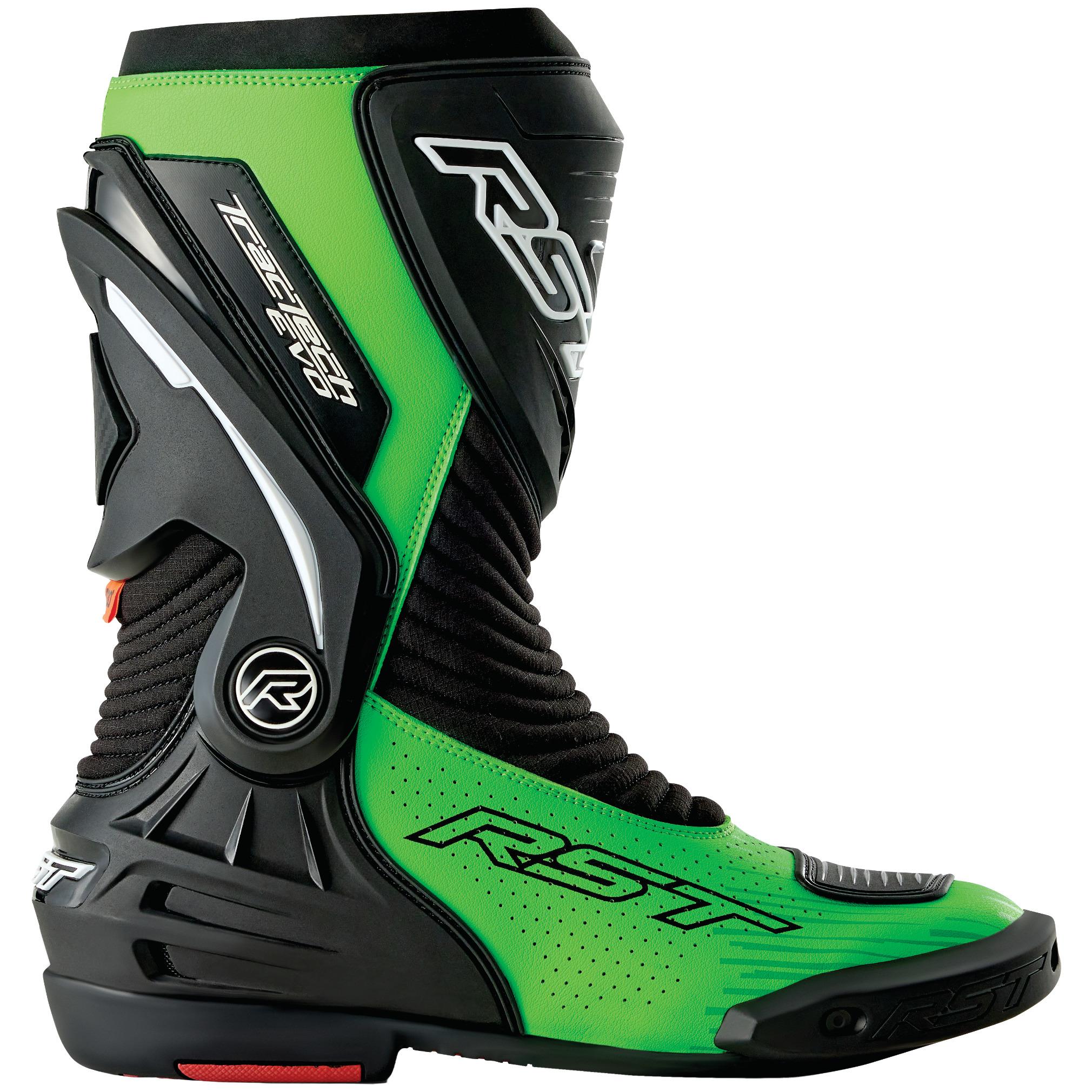 RST RST Tractech Evo D3O Boots - Black / Fluo Green