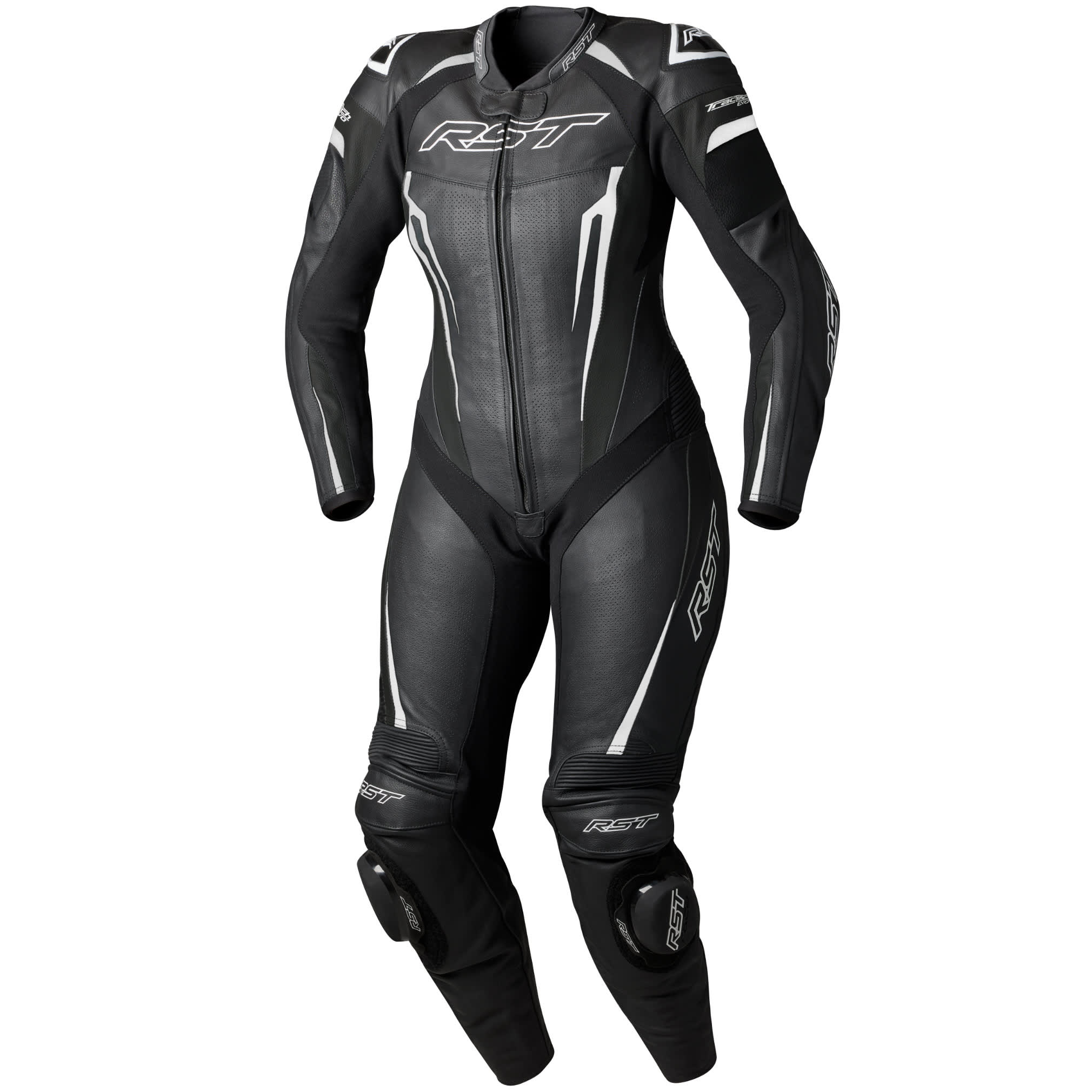 RST RST Ladies Tractech Evo D3O One Piece Leather Suit - Black / White