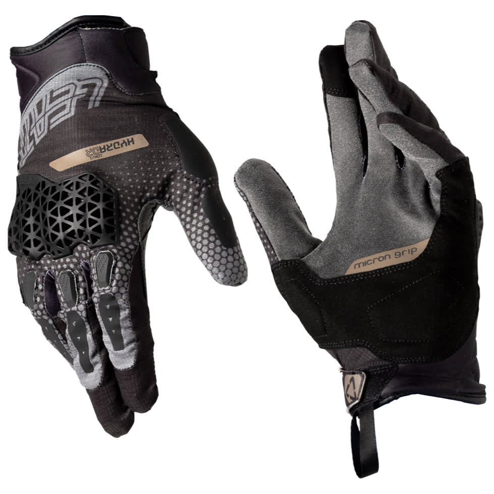 Leatt Leatt ADV 5.5 HydraDri Textile Short Gloves - Stealth Black / Grey