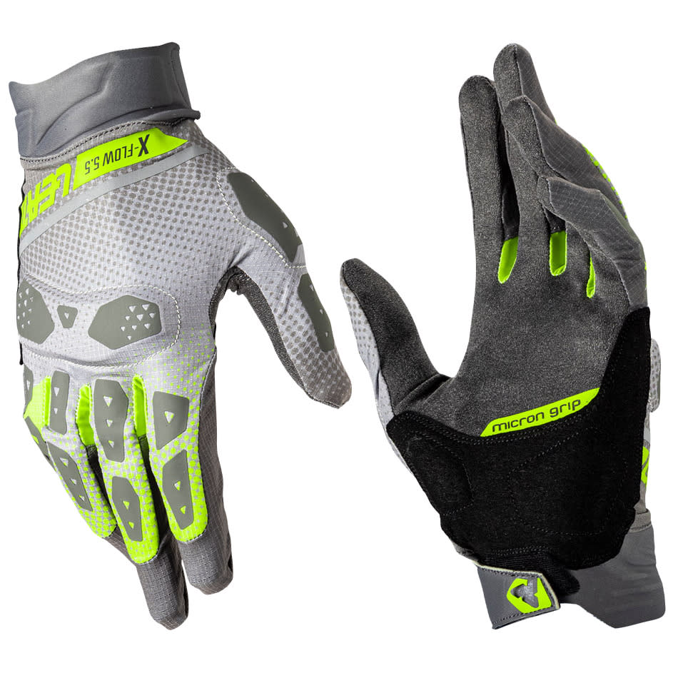 Leatt Leatt ADV 5.5 X - Flow Short Gloves - Hi-Viz Yellow