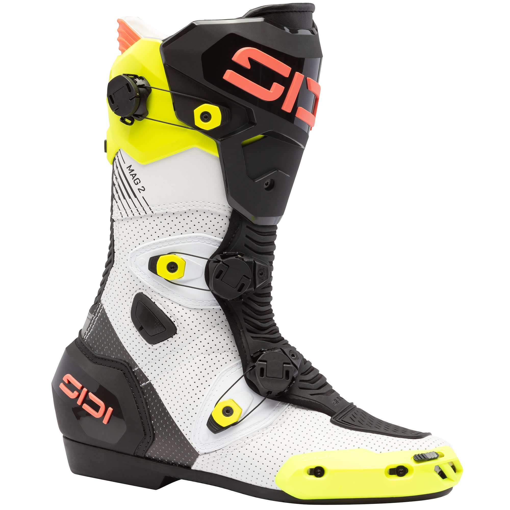 Sidi Sidi Mag-2 Air CE Boots - Fluo Yellow / Fluo Coral