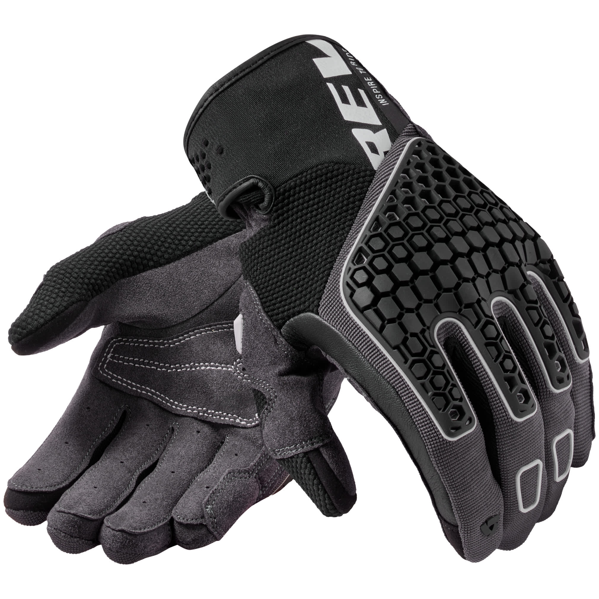 Rev'it Rev'it Mangrove 2 Textile Gloves - Black / Grey