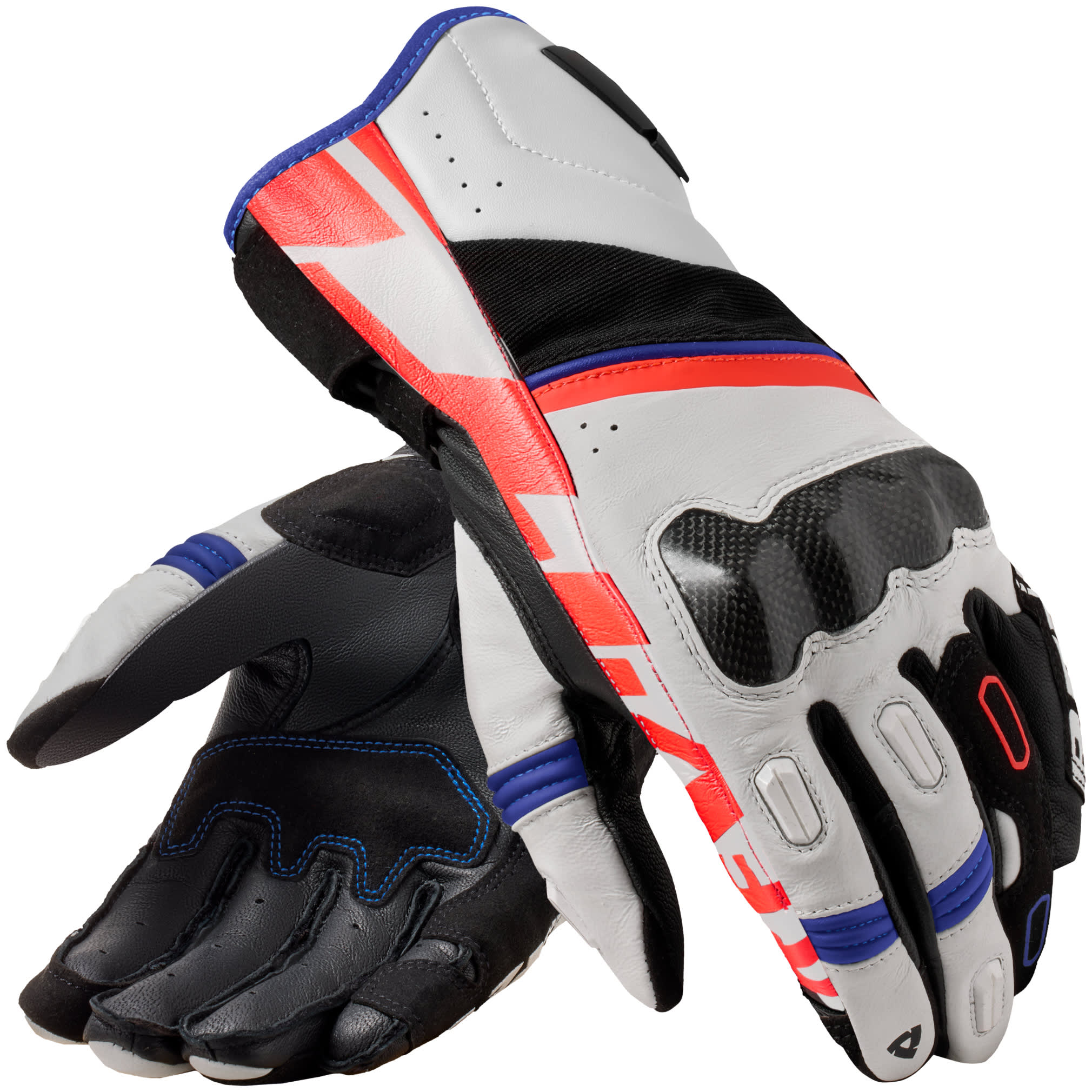 Rev'it Rev'it RSR 5 Leather Gloves - White / Blue