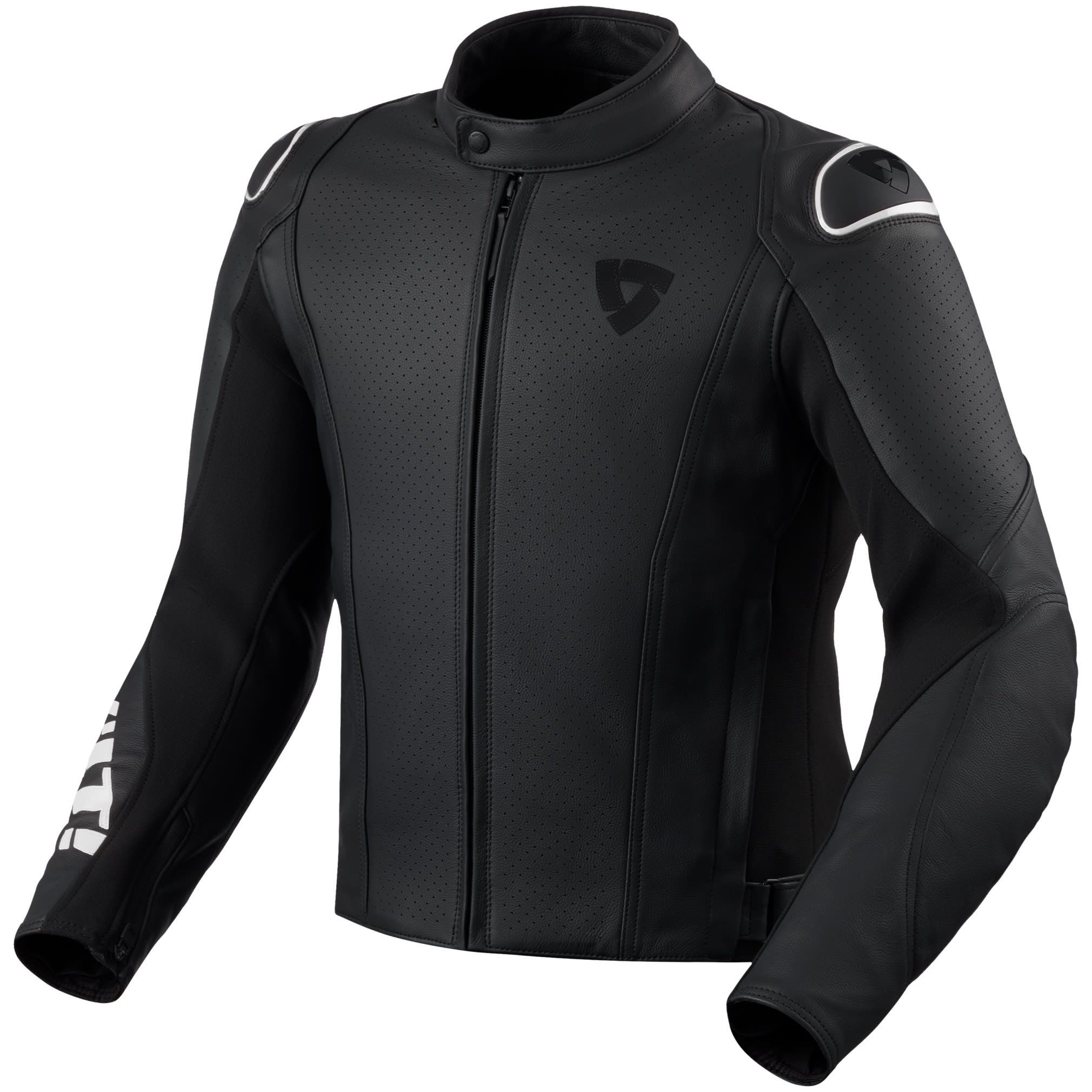 Rev'it Rev'it Quadratic Leather Jacket - Black / White
