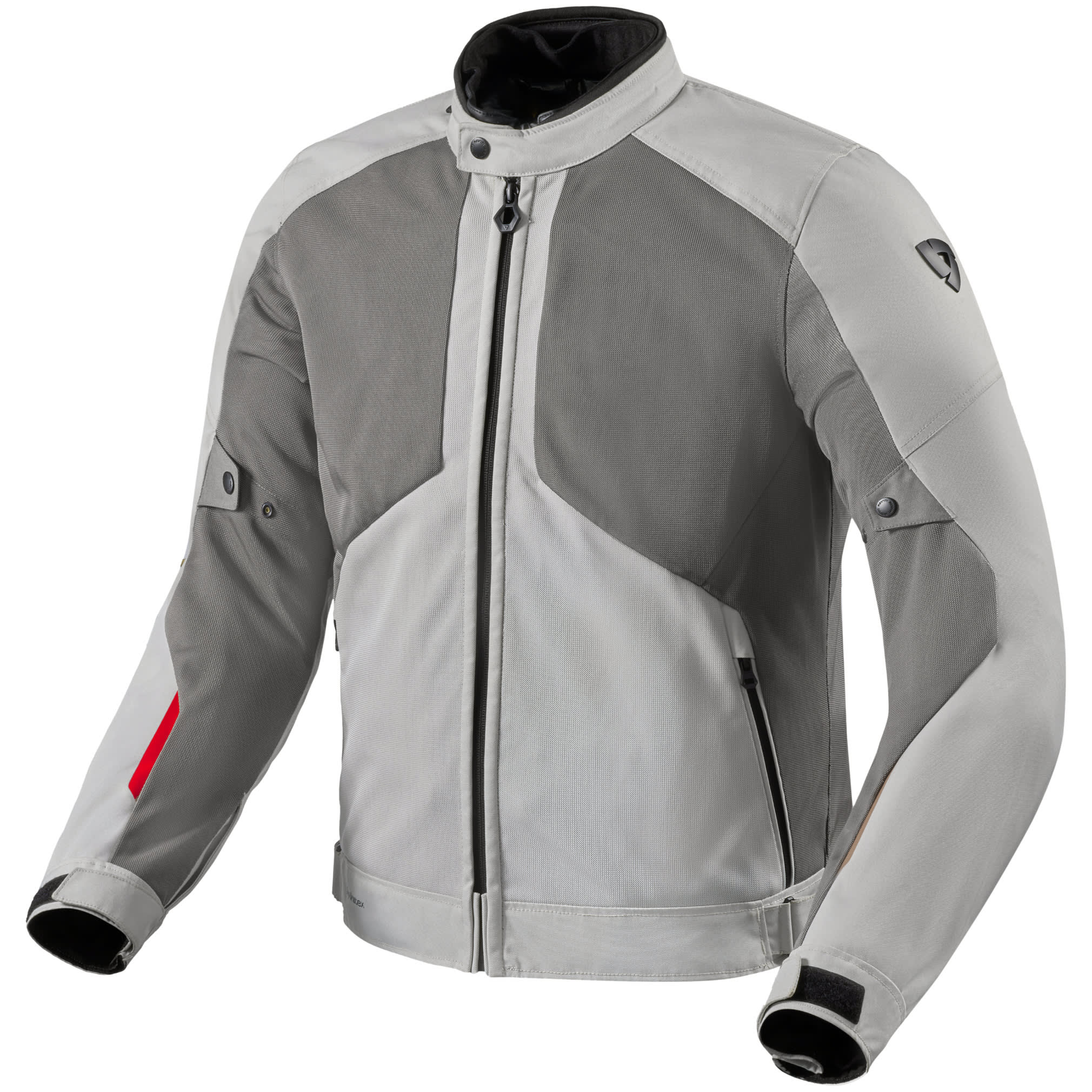 Rev'it Rev'it Torque 3 H2O Textile Jacket - Light Grey / Red