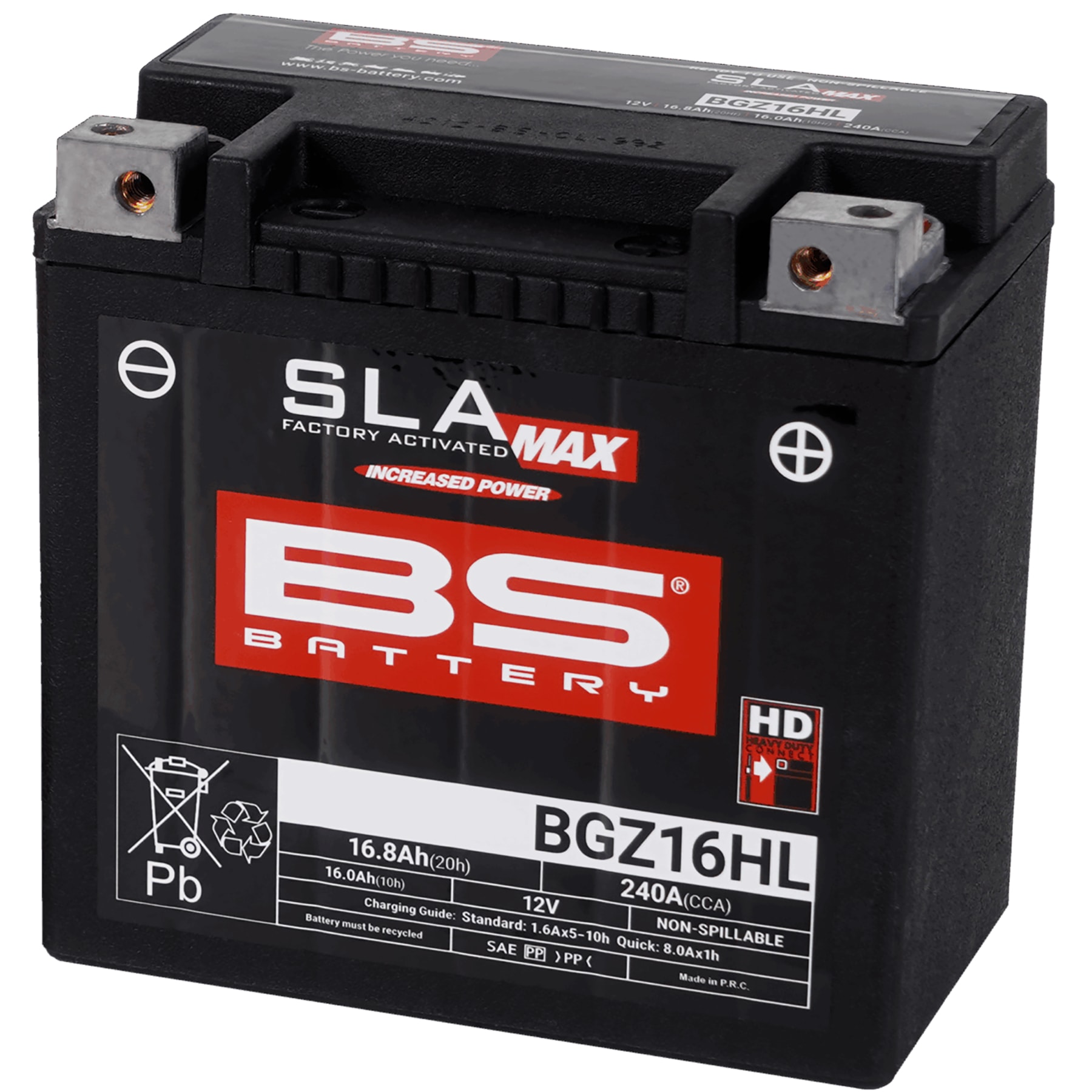 BS Batteries Motorcycle Battery - BGZ16HL SLA MAX - FREE UK DELIVERY
