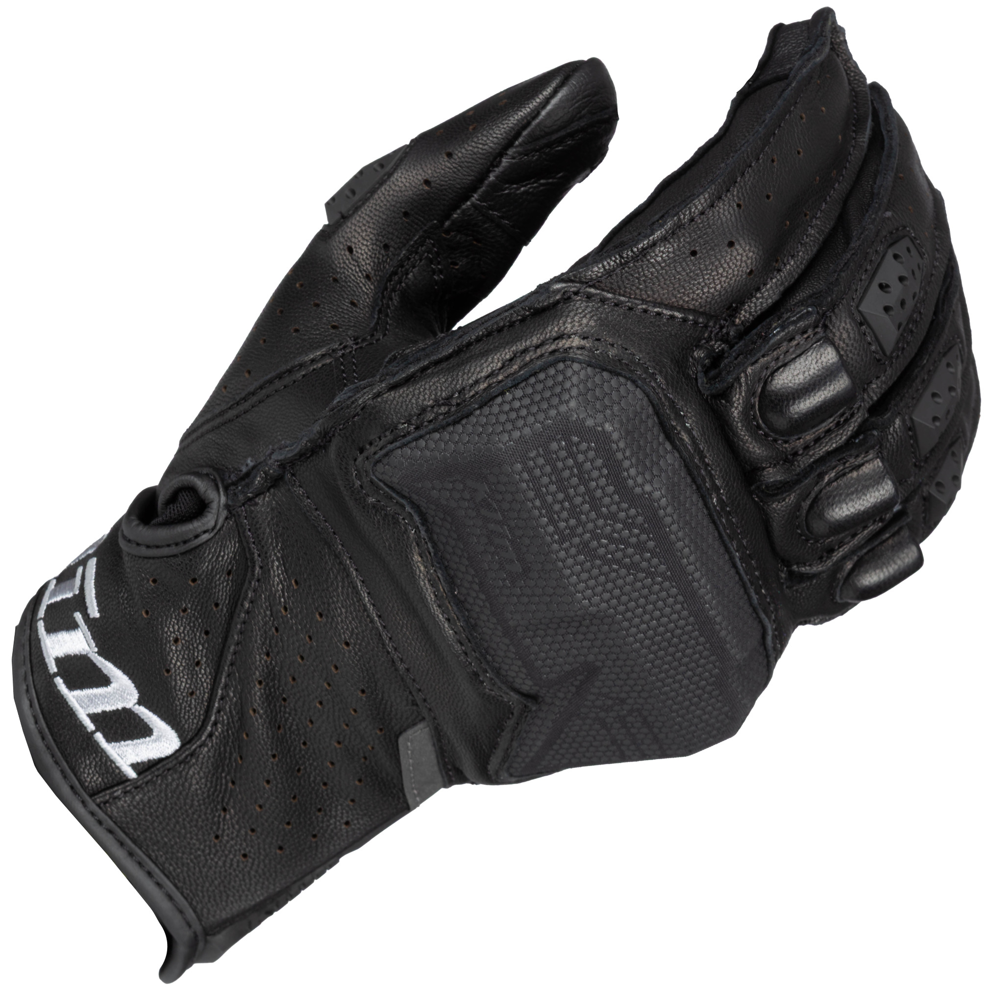 Klim Klim Badlands Aero Pro V4 Short Leather Gloves - Stealth Black