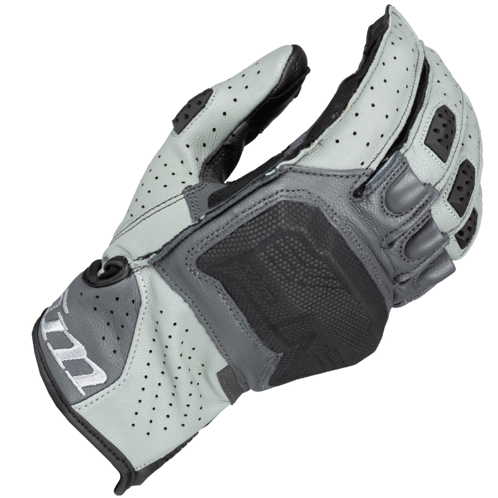Klim Klim Badlands Aero Pro V4 Short Leather Gloves - Monument Grey