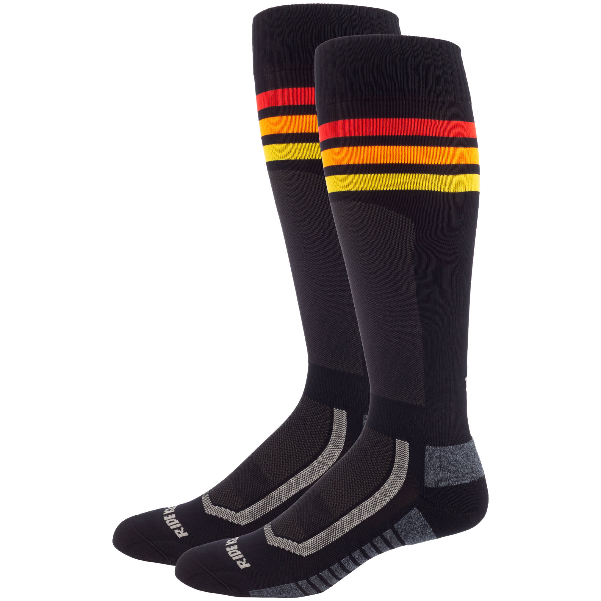 Klim Klim Aggressor V4 Vented Socks - Gameday / Black / Fiery Red / Ember Orange