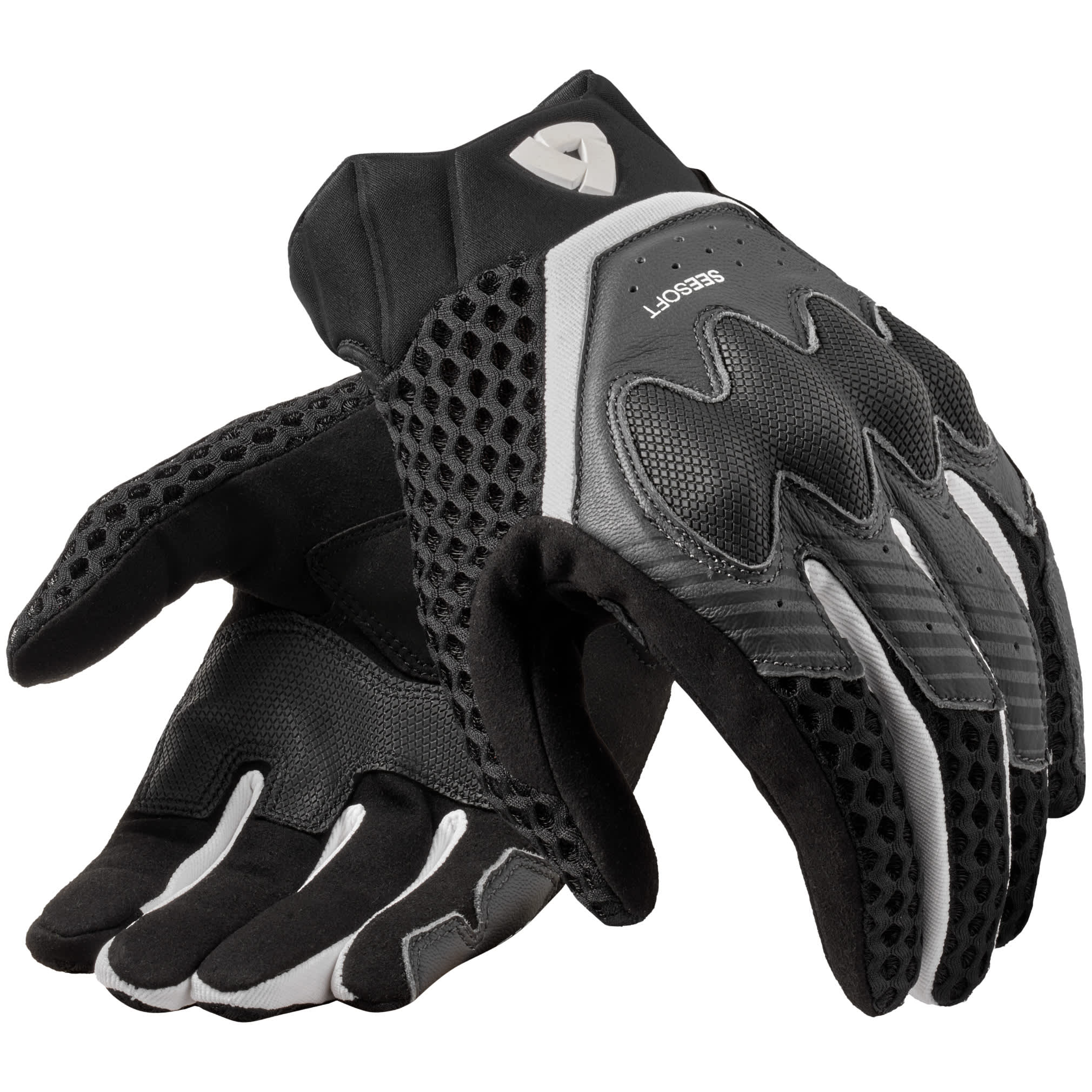 Rev'it Rev'it Veloz Leather Gloves - Black / White