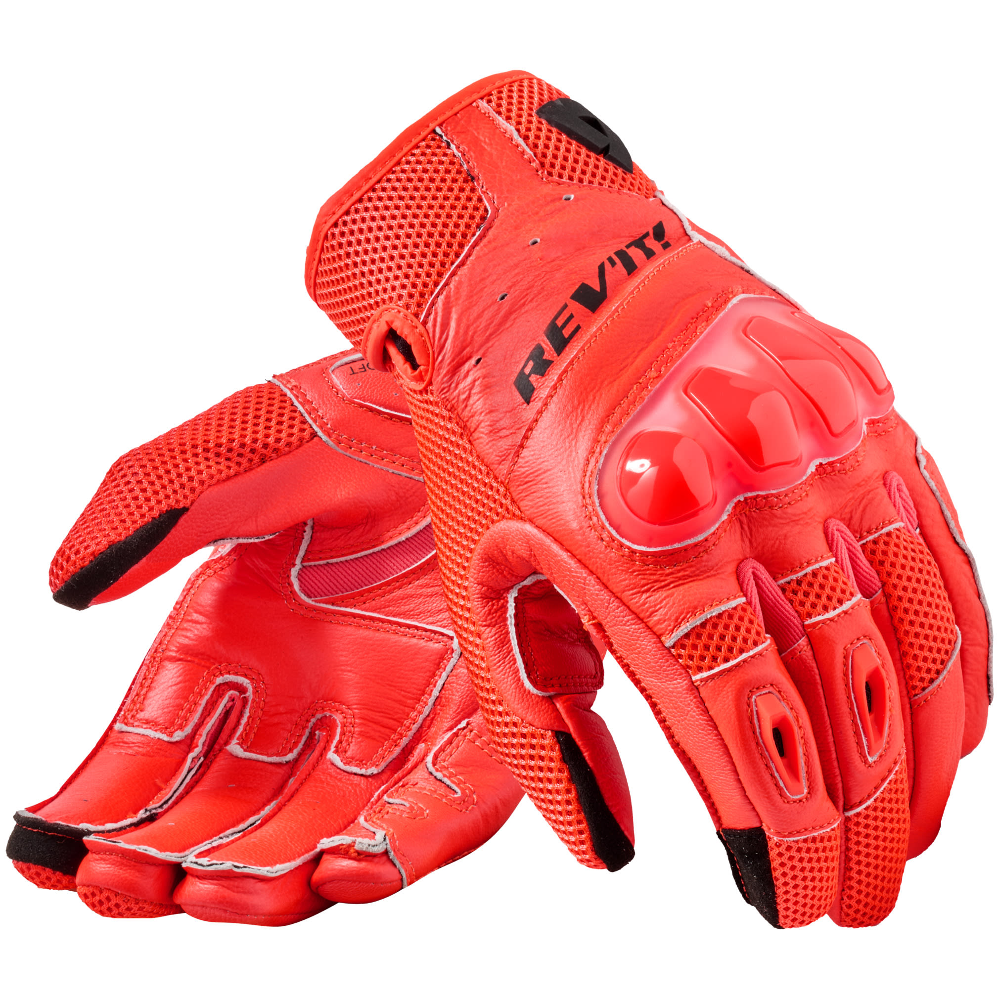 Rev'it Rev'it Ritmo Leather Gloves - Neon Red / Red