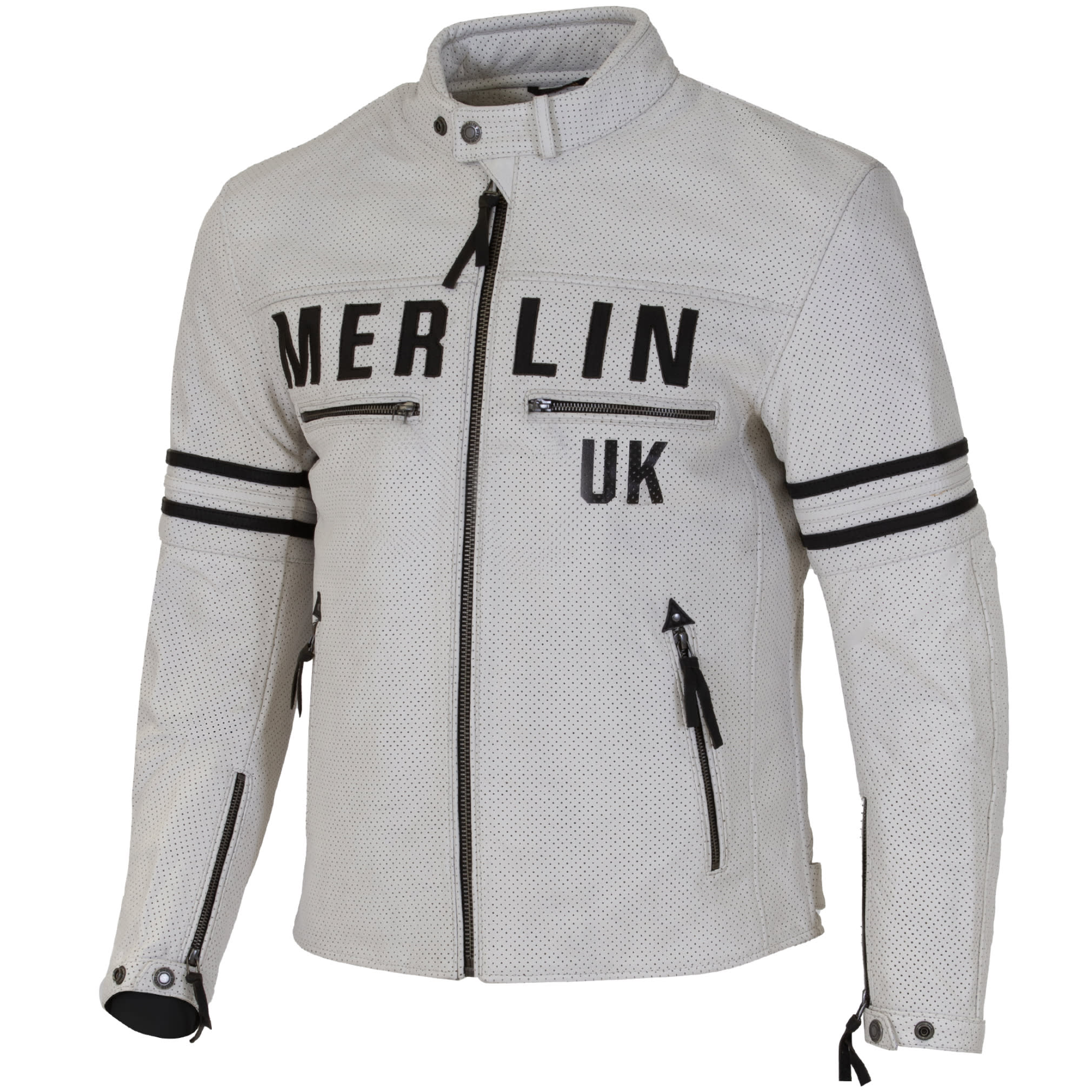 Merlin Revival D3O® Leather Jacket - White - FREE UK DELIVERY
