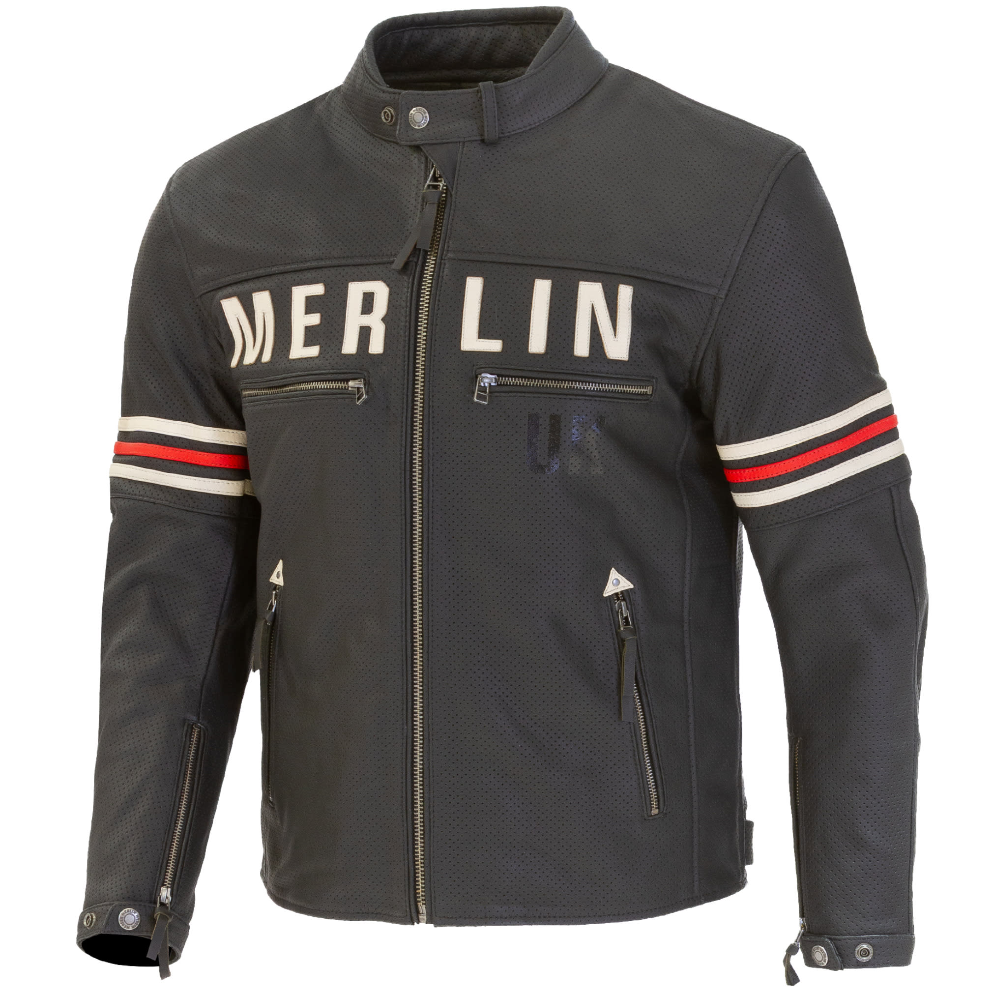 Merlin Revival D3O® Leather Jacket - Black / Vintage - FREE UK DELIVERY