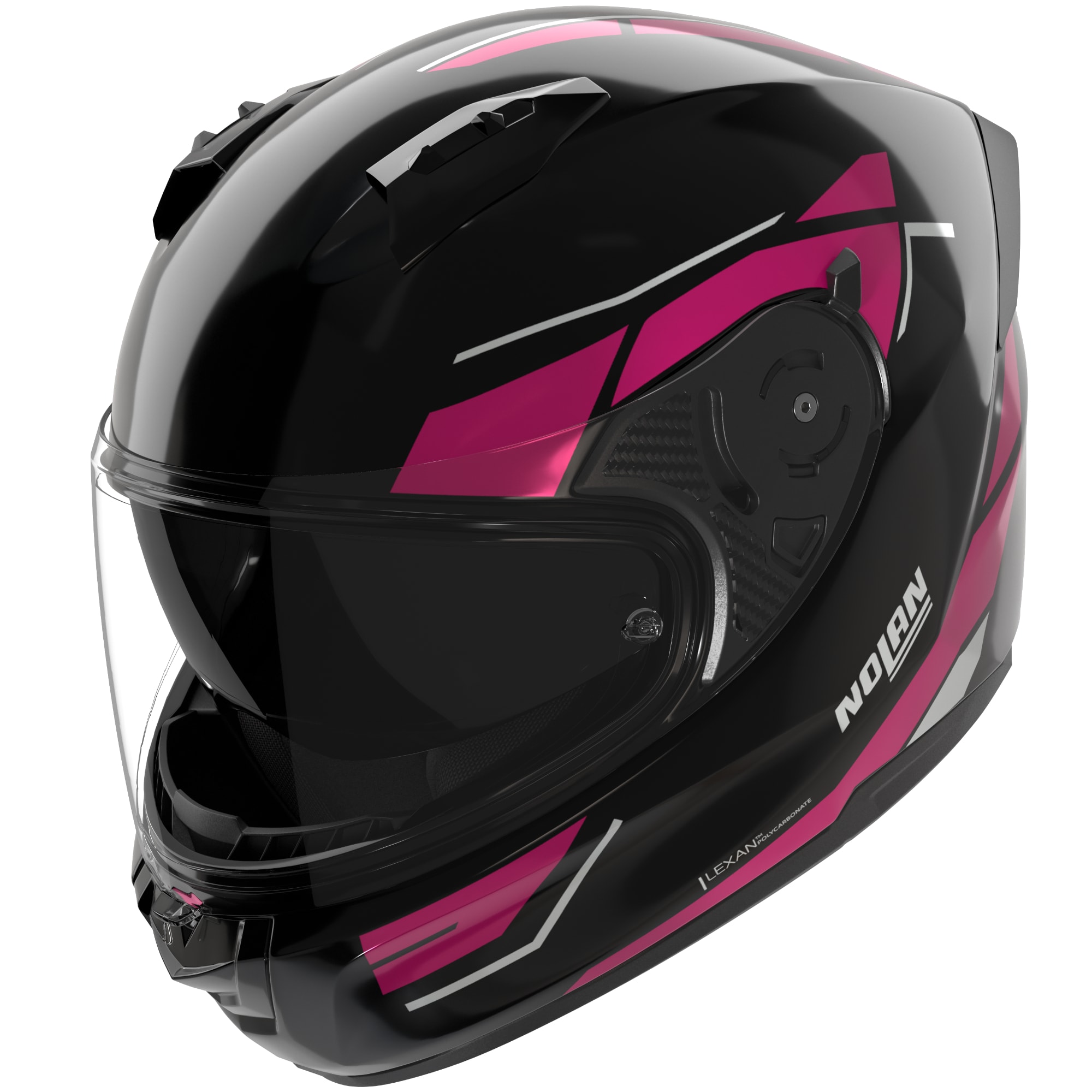 Nolan Nolan N60-6 Sincrono - Black / Fucsia / Metal Grey