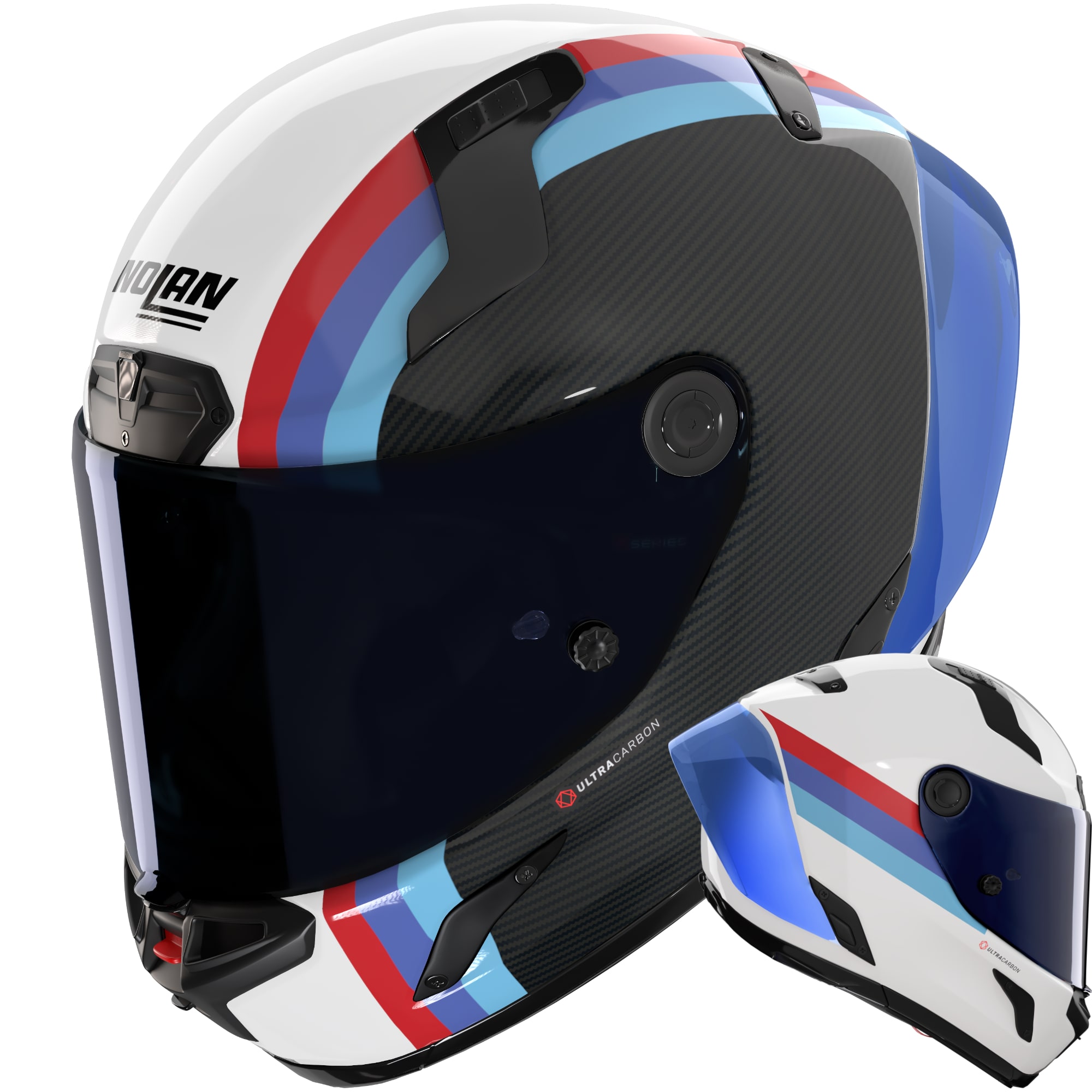 Nolan Nolan X-804 RS Ultra Carbon Gemini - Carbon / Blue / Red / White