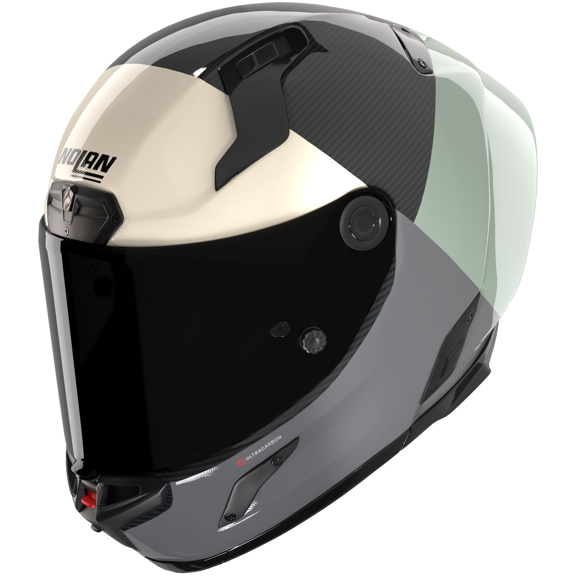 Nolan Nolan X-804 RS Ultra Carbon Blocco - Carbon / Anthracite / Light Green