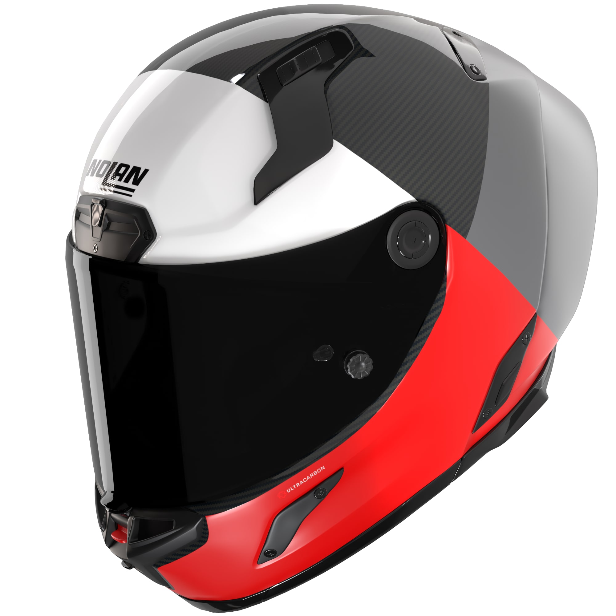 Nolan Nolan X-804 RS Ultra Carbon Blocco - Carbon / Grey / Red