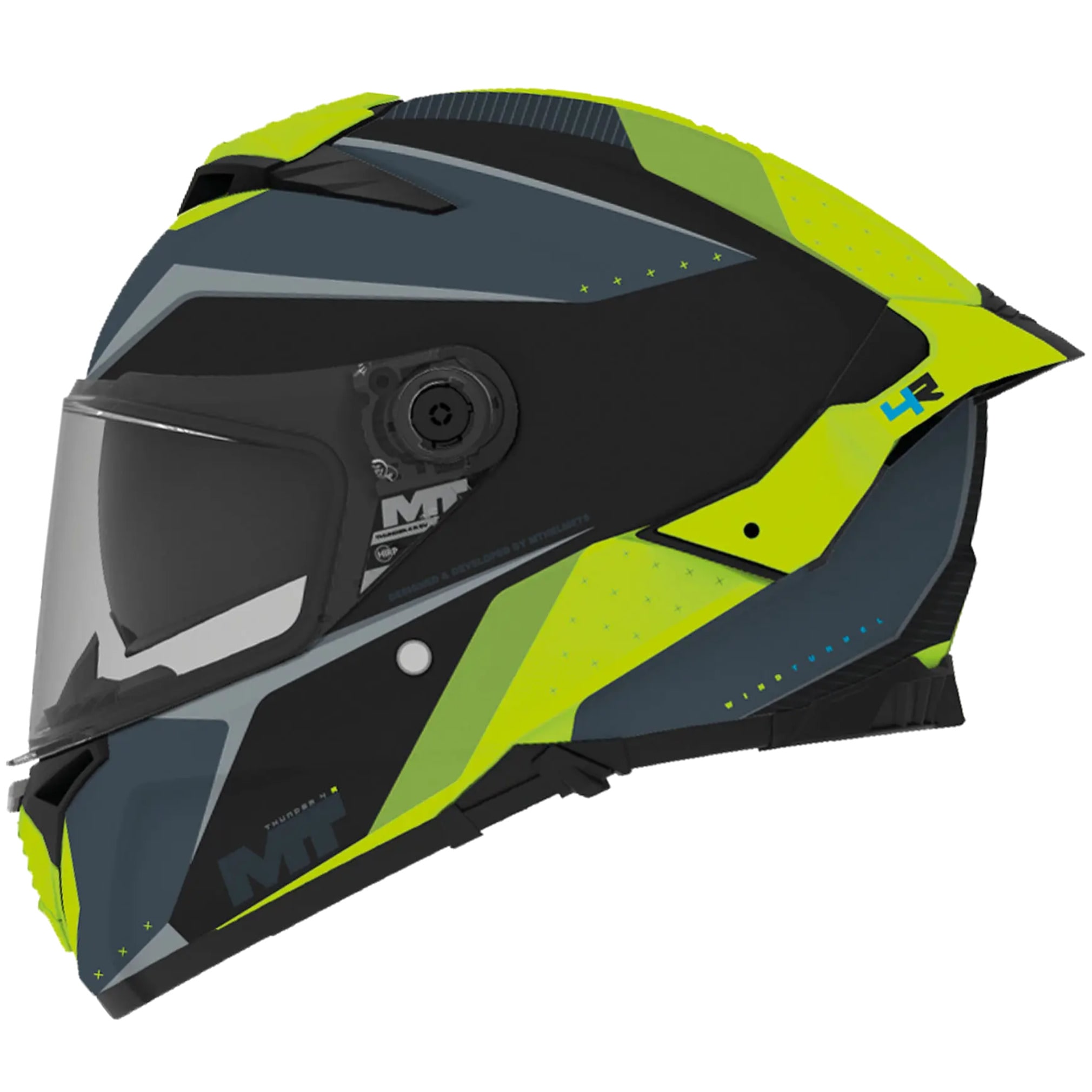 MT MT Thunder 4 R - Windtunnel Matt Black / Fluo Yellow