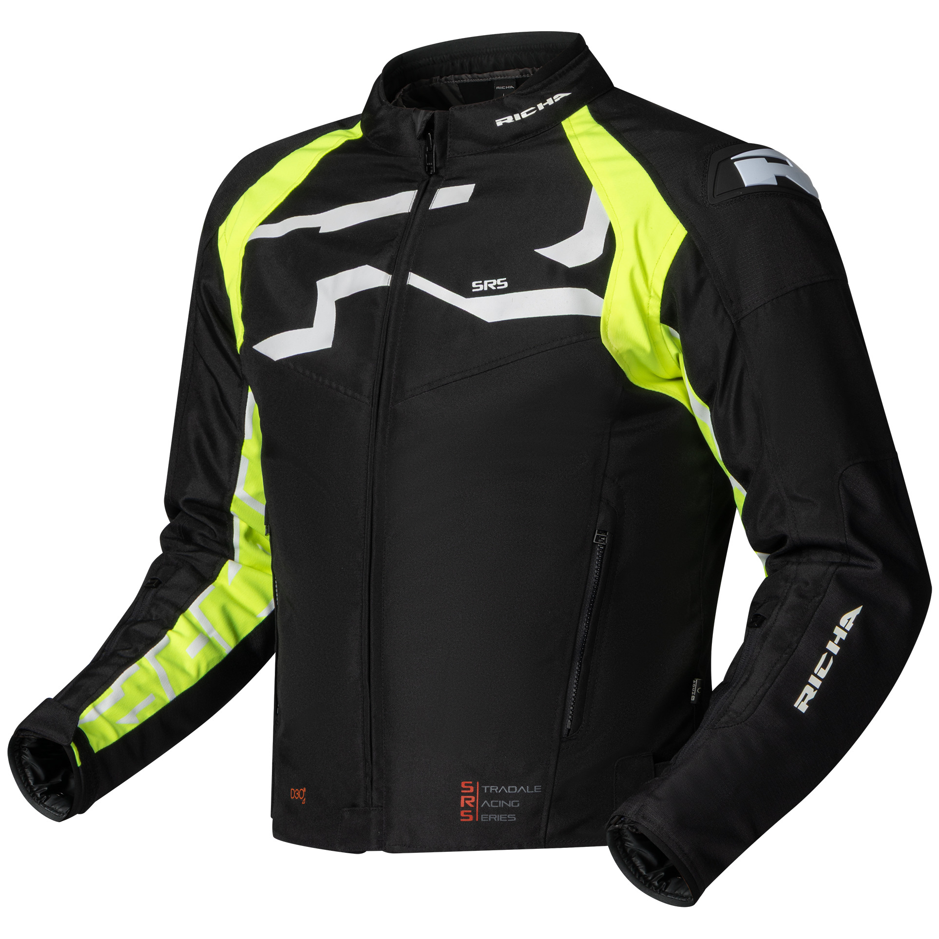Richa Richa Stradale Textile Waterproof Jacket - Black / Fluo Yellow