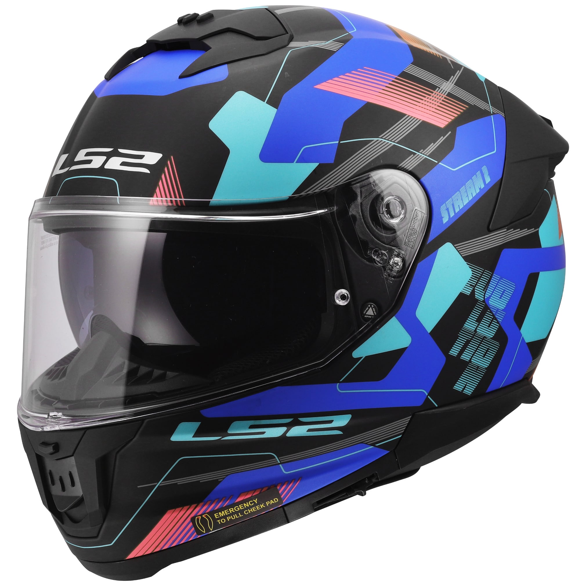 LS2 LS2 Stream II - Mika Matt Black / Blue