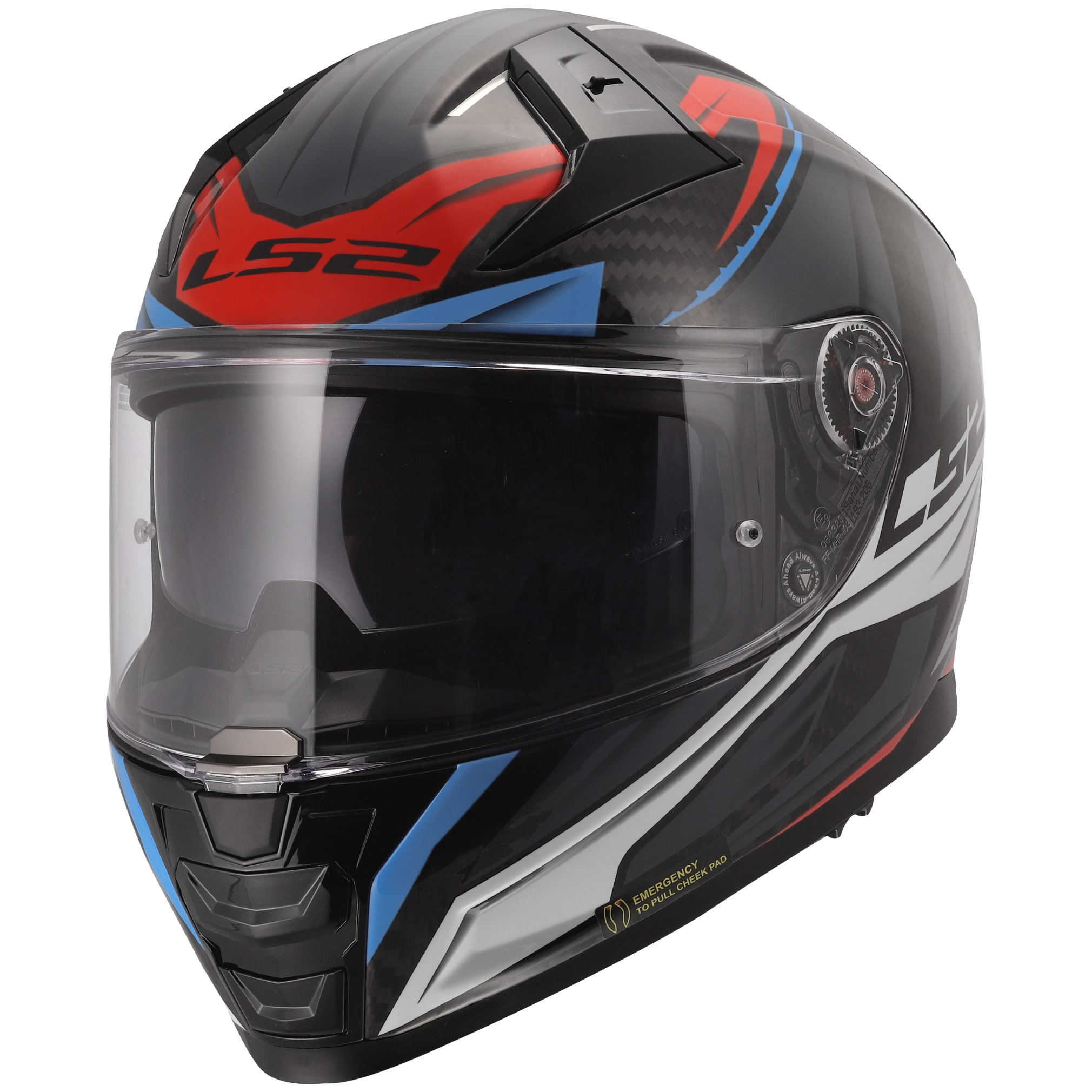 LS2 LS2 Vector II Carbon - Savage White / Blue / Red