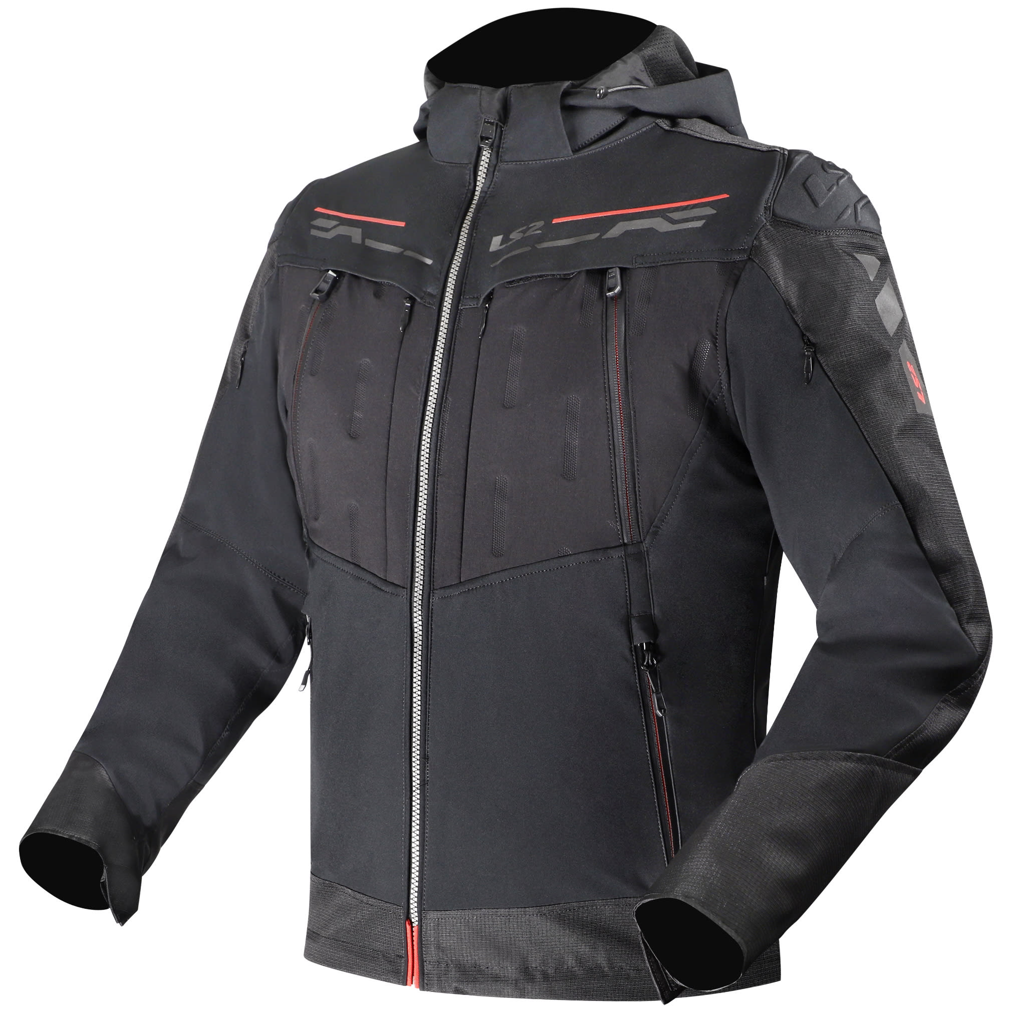 LS2 LS2 Zirconium Evo Textile Jacket - Black / Red