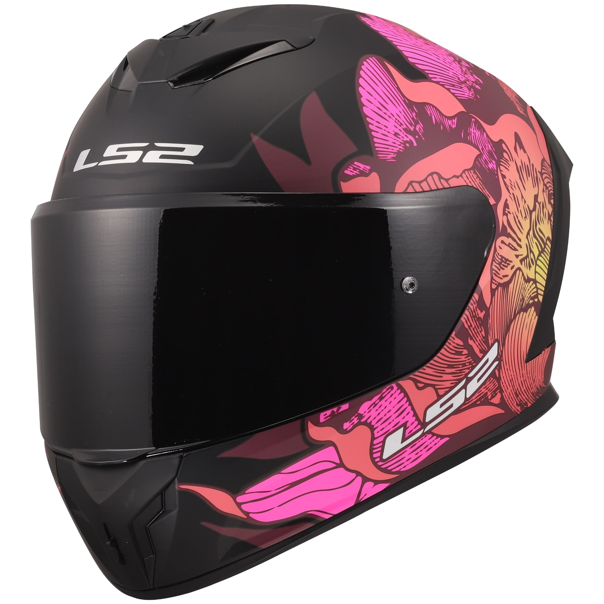 LS2 LS2 Rapid III - Poppies II Matt Black / Pink