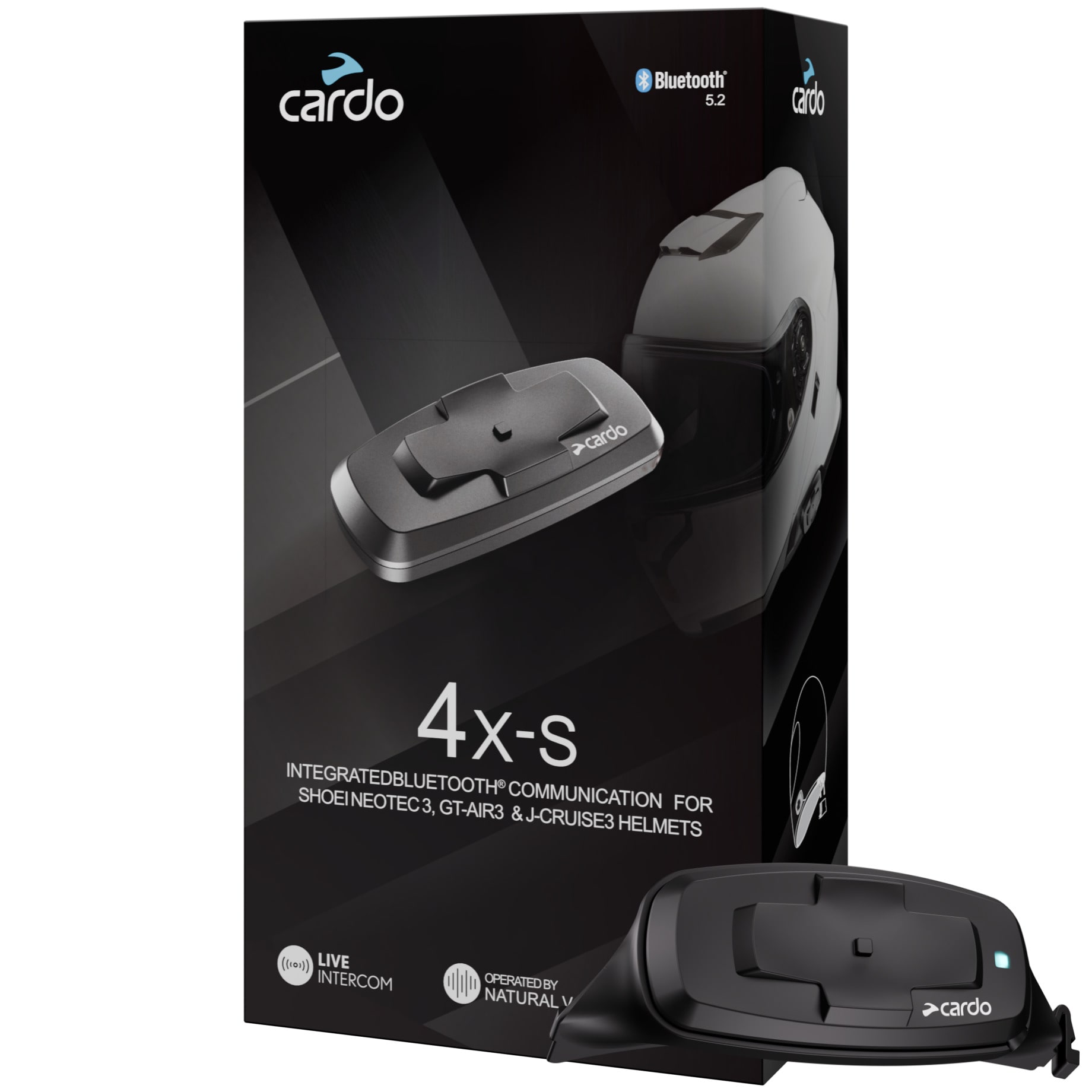 Cardo Cardo 4X-S Shoei GT-Air 3 / Neotec 3 / J-Cruise 3 Intercom - Single