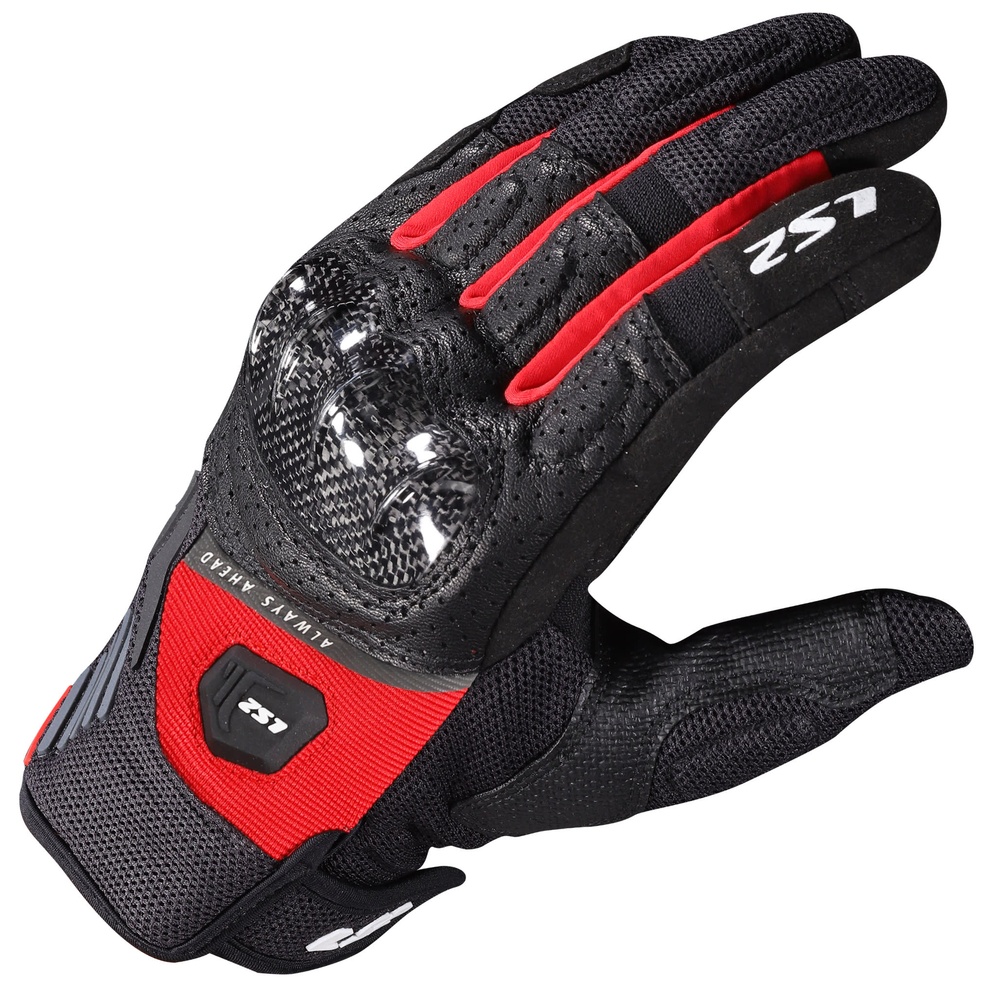 LS2 LS2 Atom Gloves - Black / Red