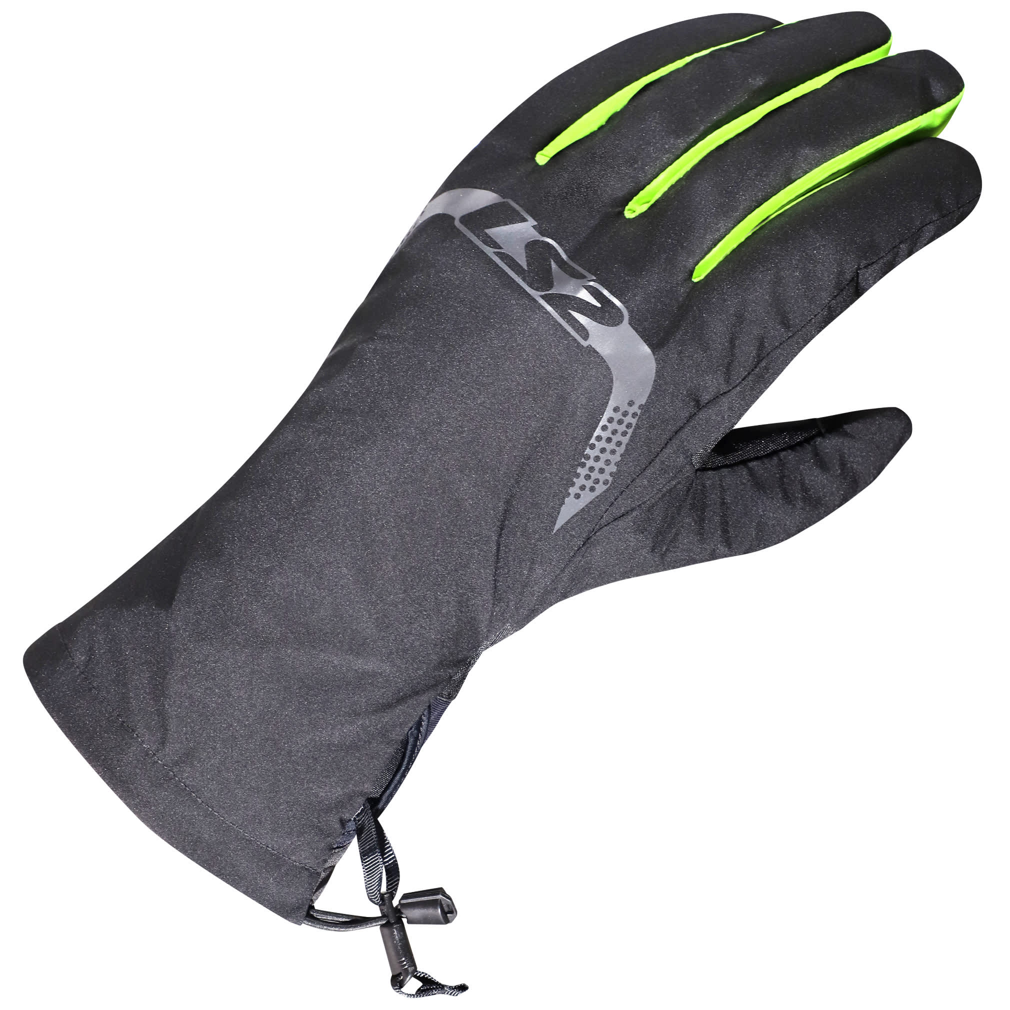 LS2 LS2 Thermorain Waterproof Gloves - Black / Hi-Vis Yellow