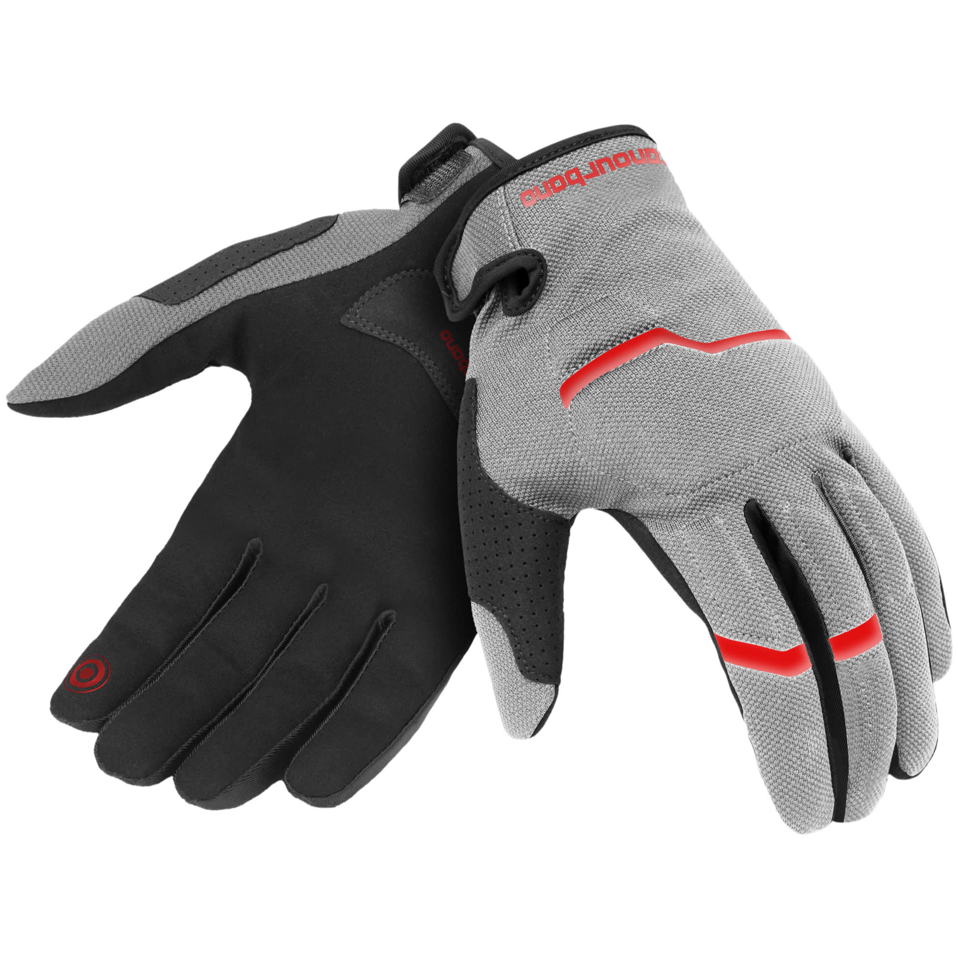 Tucano Urbano Tucano Urbano Miky Evo Textile Gloves - Grey / Red