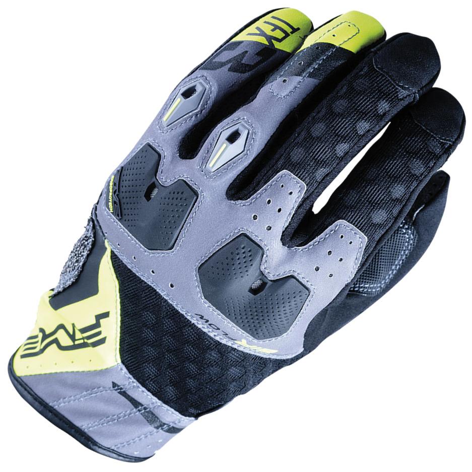 Five Five TFX3 Airflow Gloves - Grey / Yellow