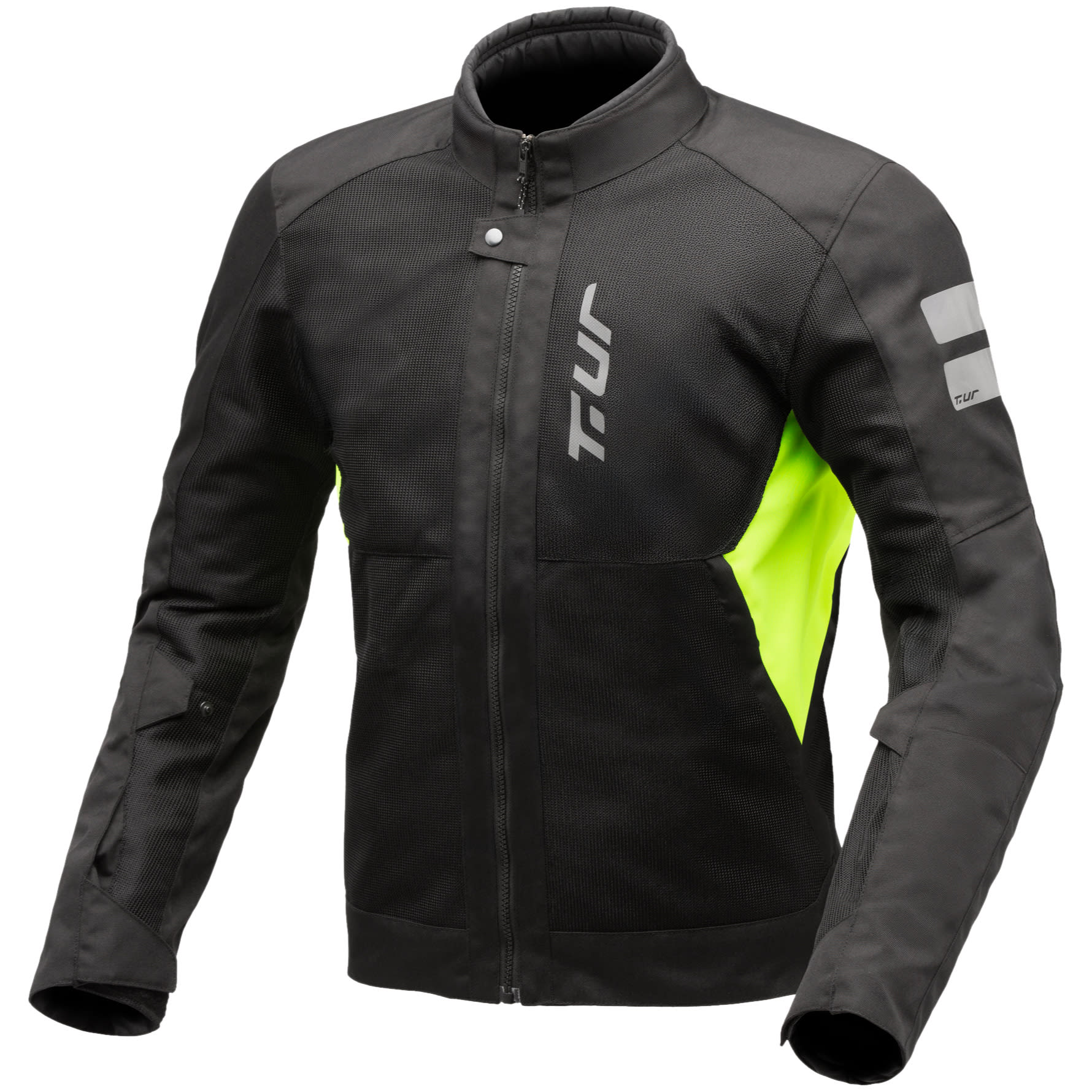 T.ur T.ur Siena Textile Jacket - Black / Fluo Yellow