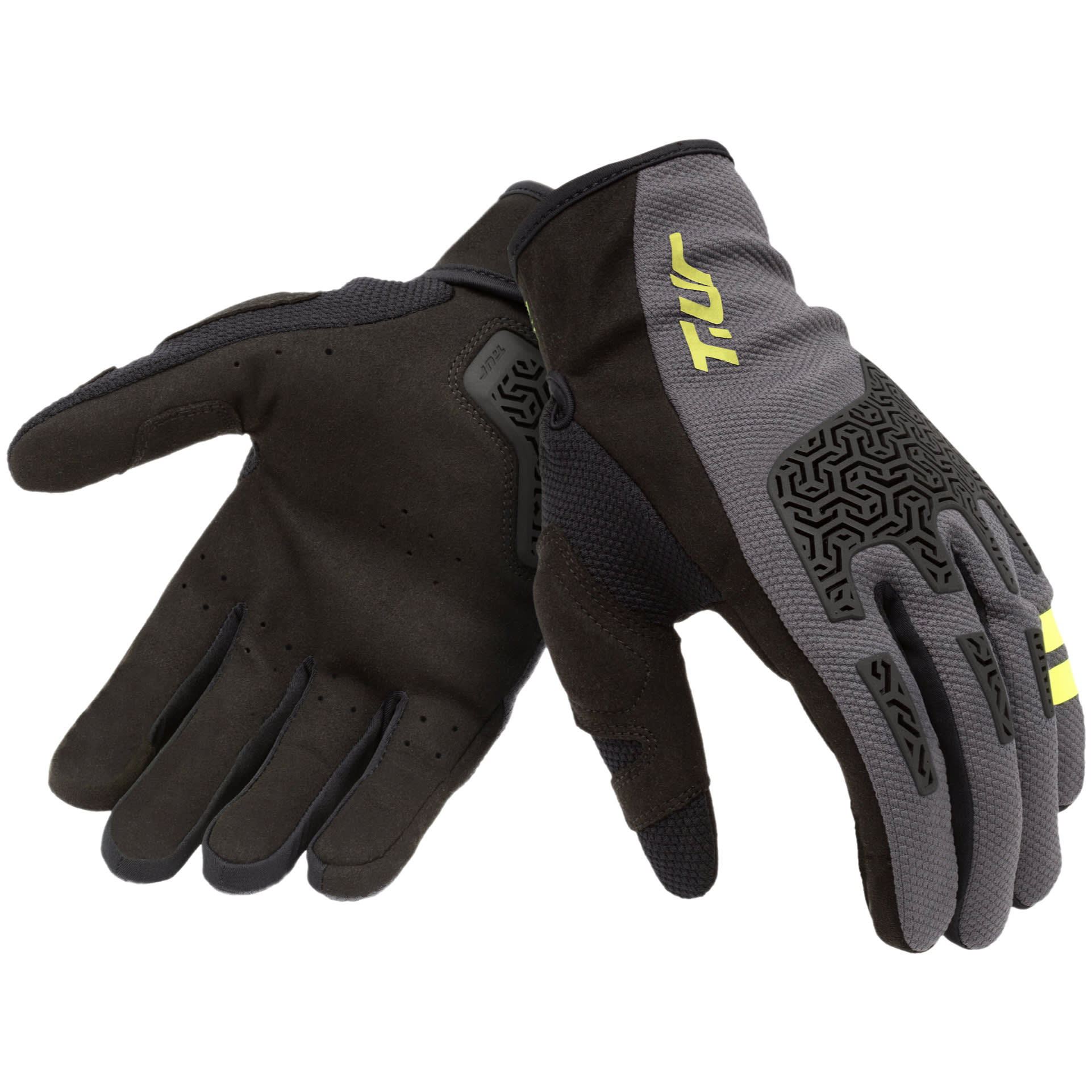 T.ur T.ur G-Light Textile Gloves - Anthracite / Fluo Yellow