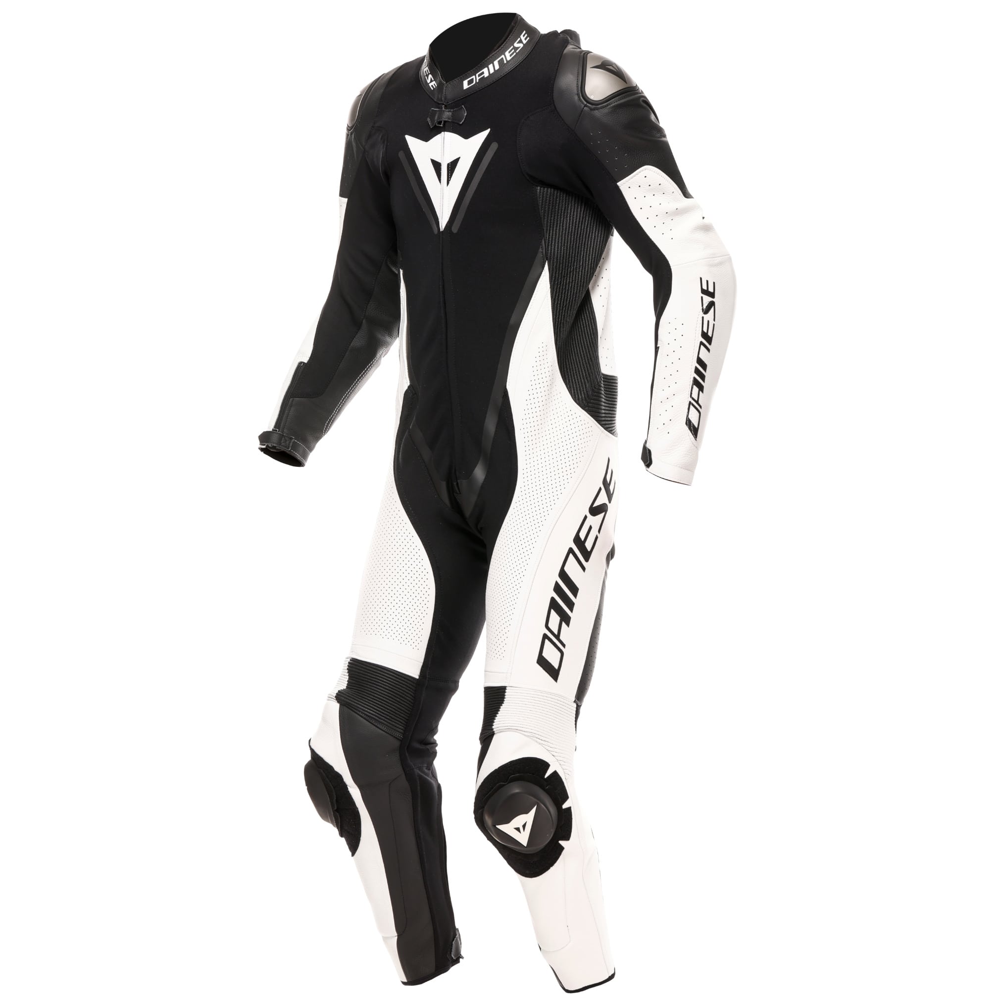 Dainese Dainese Demon Sprint Perforated Leather 1 Piece Suit - Black / White / White